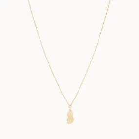 metamorphosis butterfly wing necklace - 14k yellow gold