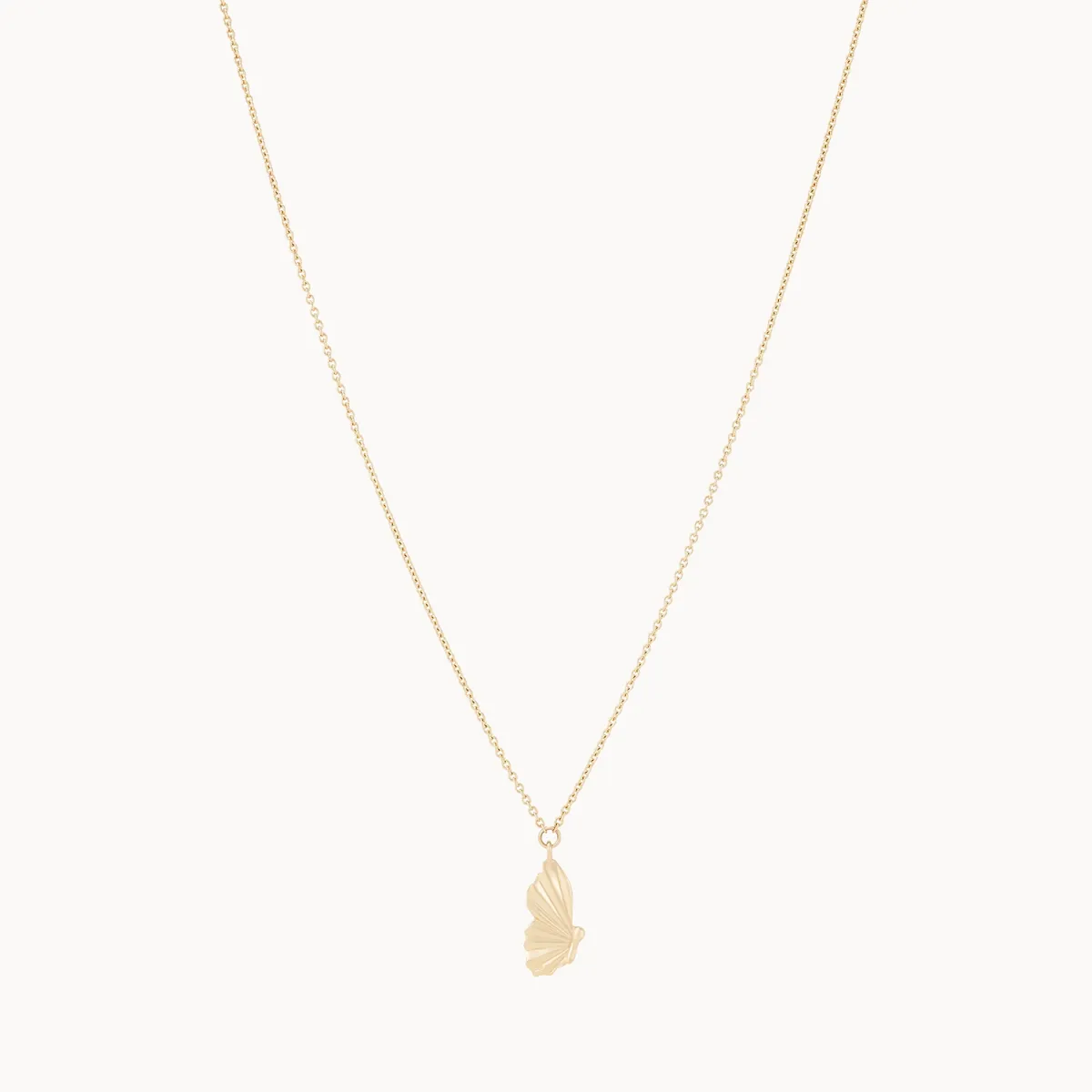 metamorphosis butterfly wing necklace - 14k yellow gold