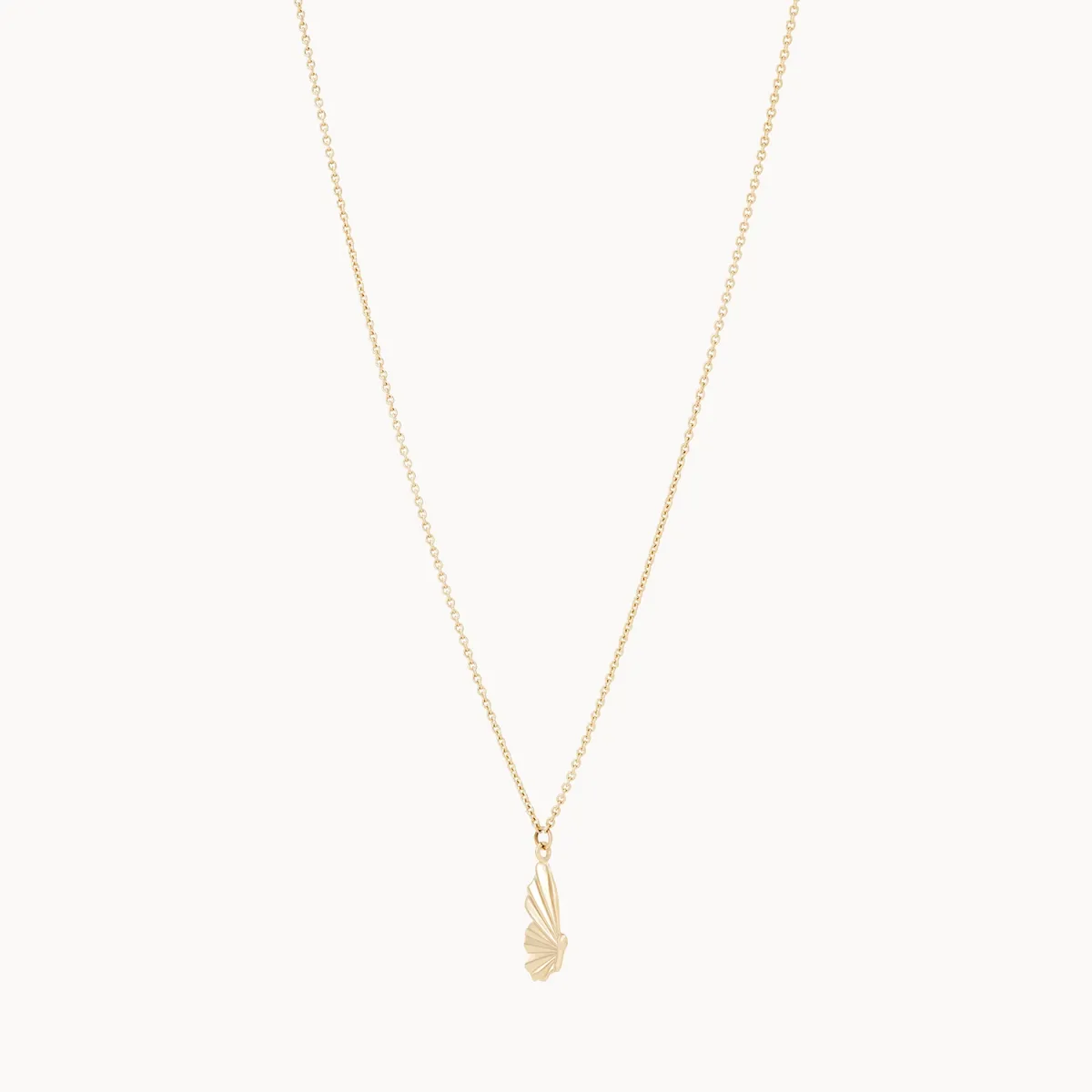 metamorphosis butterfly wing necklace - 14k yellow gold