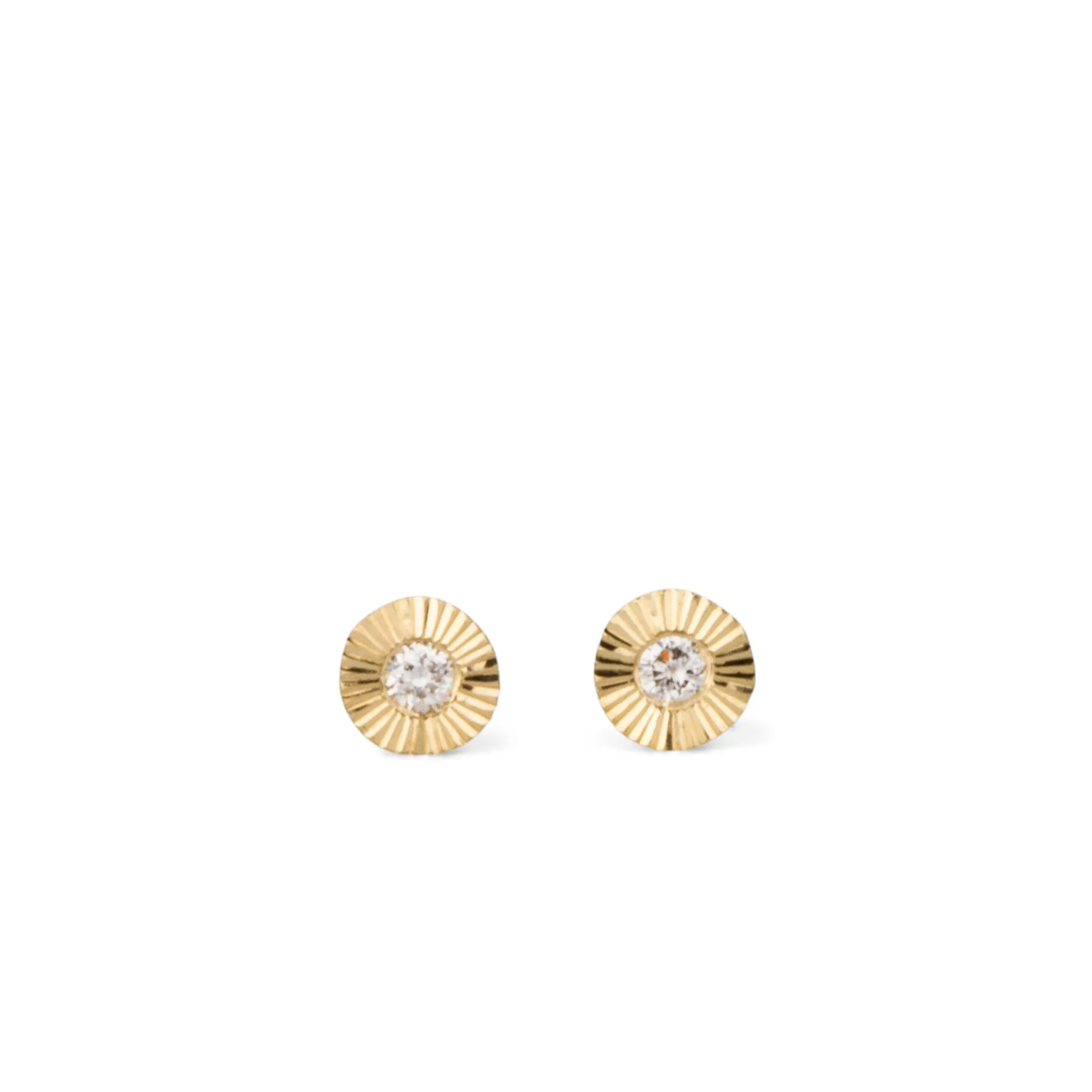 Micro Aurora Diamond Stud Earring in Yellow Gold