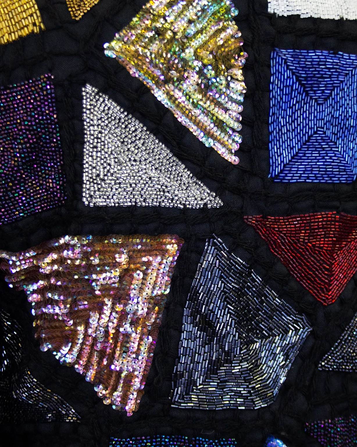 Multi Colour Sequin Stained Glass Window Patchwork Sweater