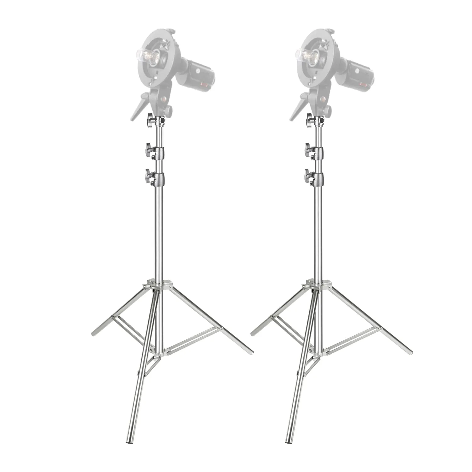 NEEWER 2 Pack 220cm Stainless Steel Photography Light Stand