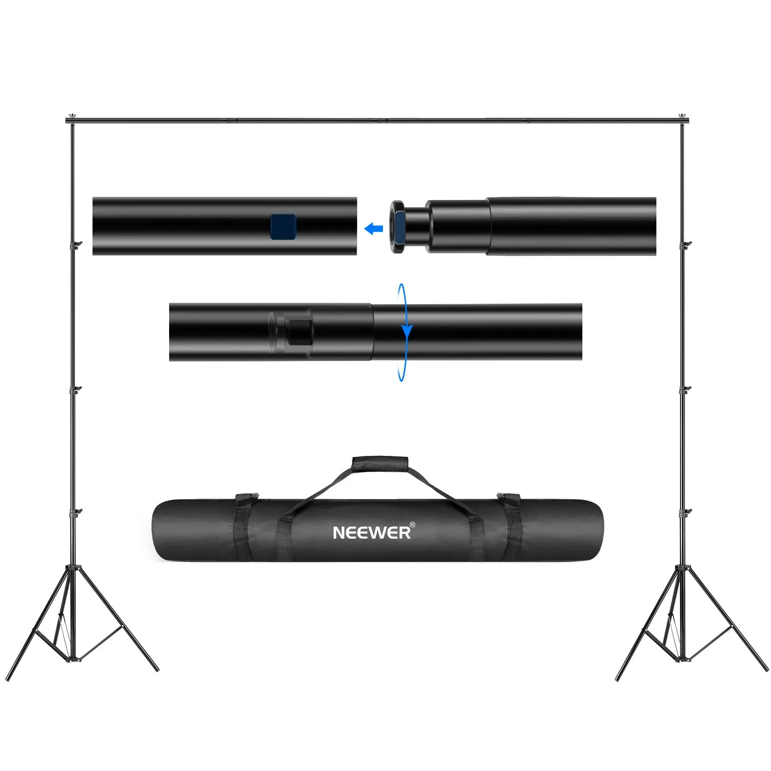 NEEWER 2.6 x 3M / 8.5 x 10FT Background Support System Kit