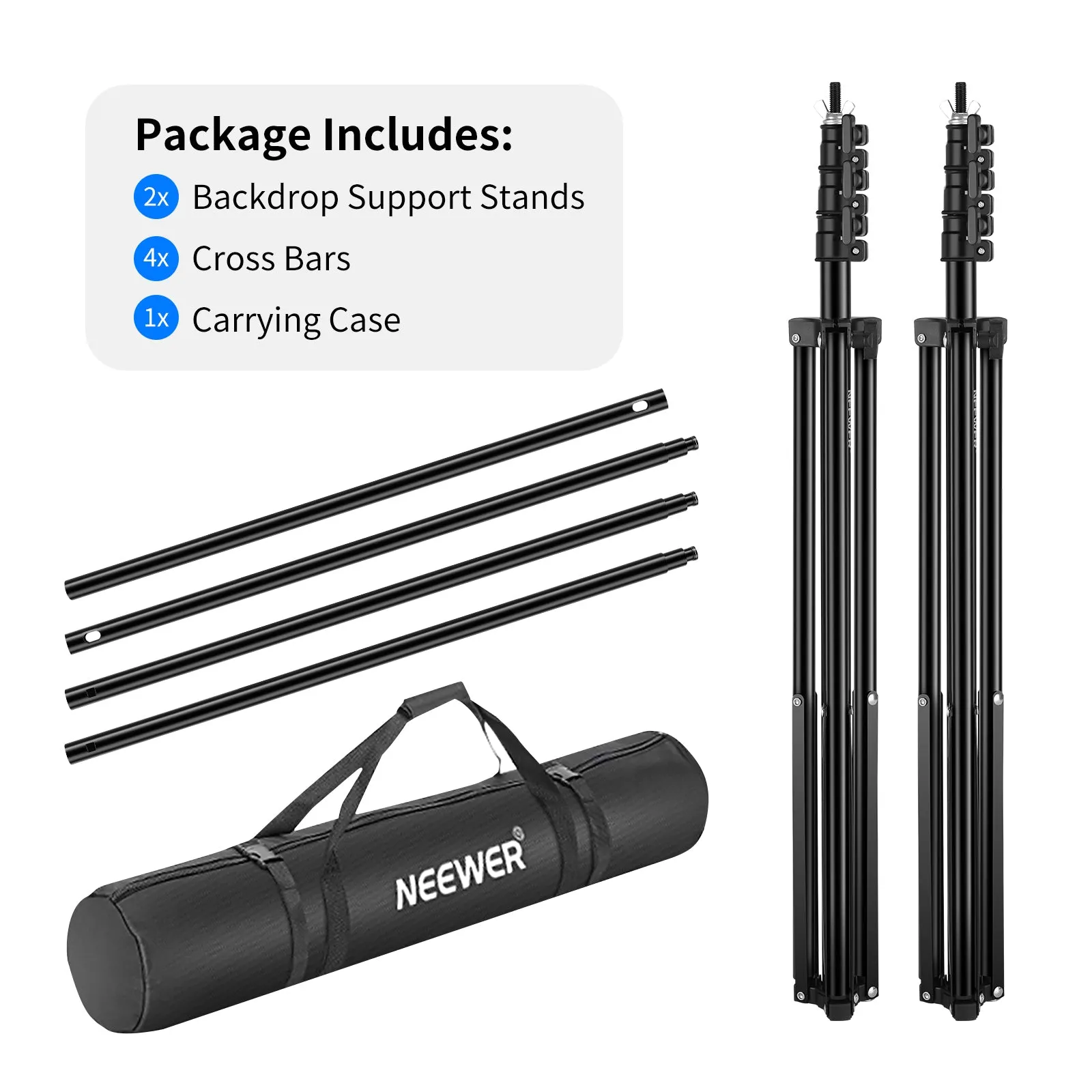 NEEWER 2.6 x 3M / 8.5 x 10FT Background Support System Kit