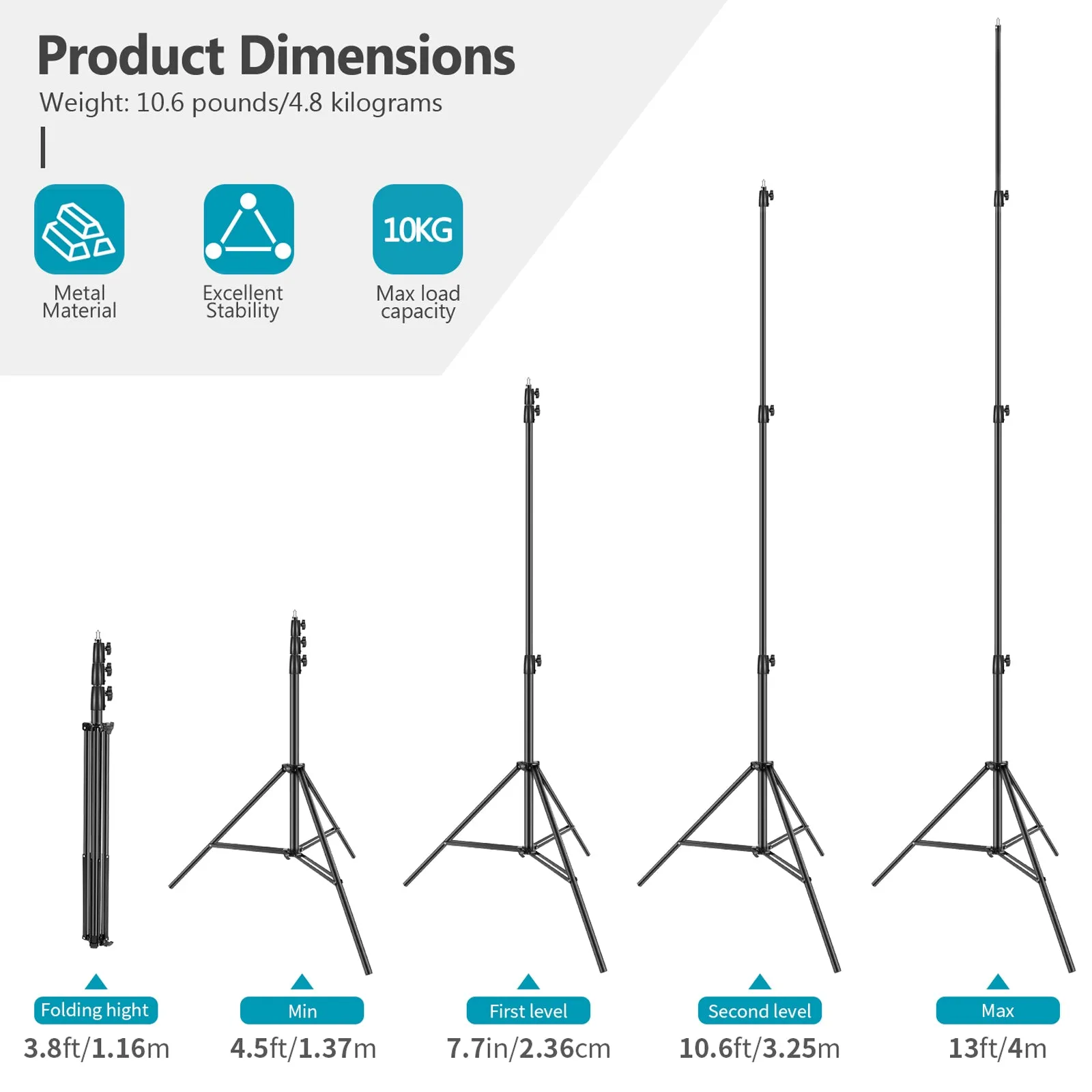 NEEWER 400cm Aluminum Alloy Photography Light Stand