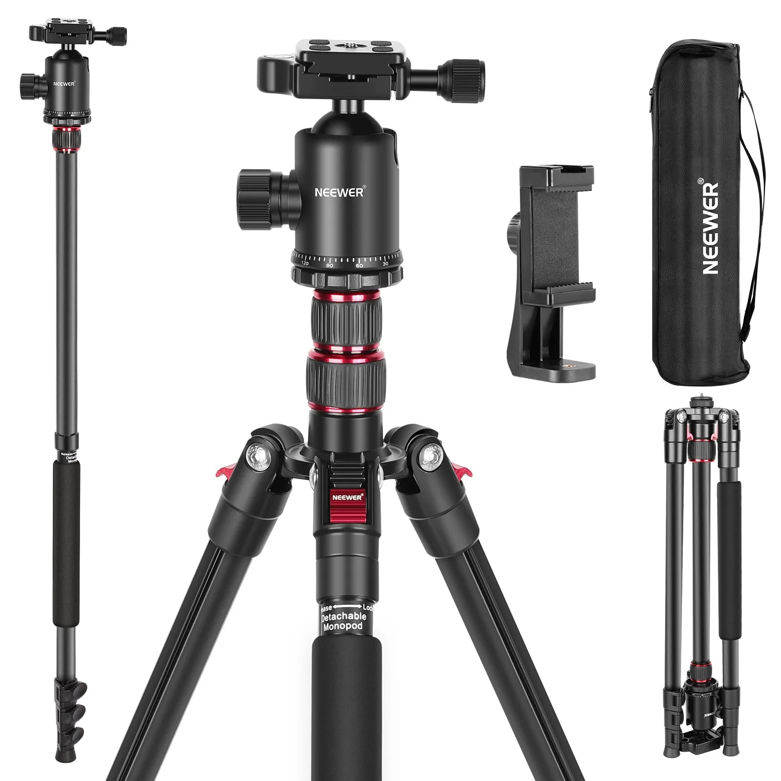 NEEWER 77'' Aluminum Alloy Camera Monopod Tripod