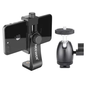 NEEWER Cellphone Holder Clip Desktop Tripod Mount with Mini Ball Head