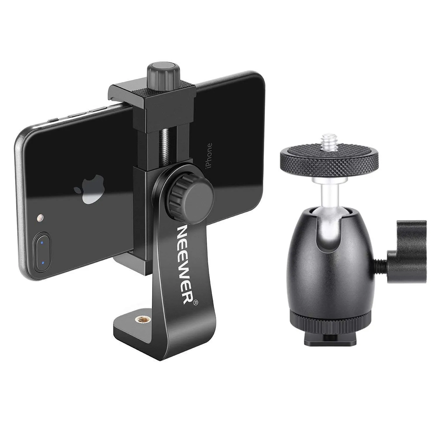 NEEWER Cellphone Holder Clip Desktop Tripod Mount with Mini Ball Head