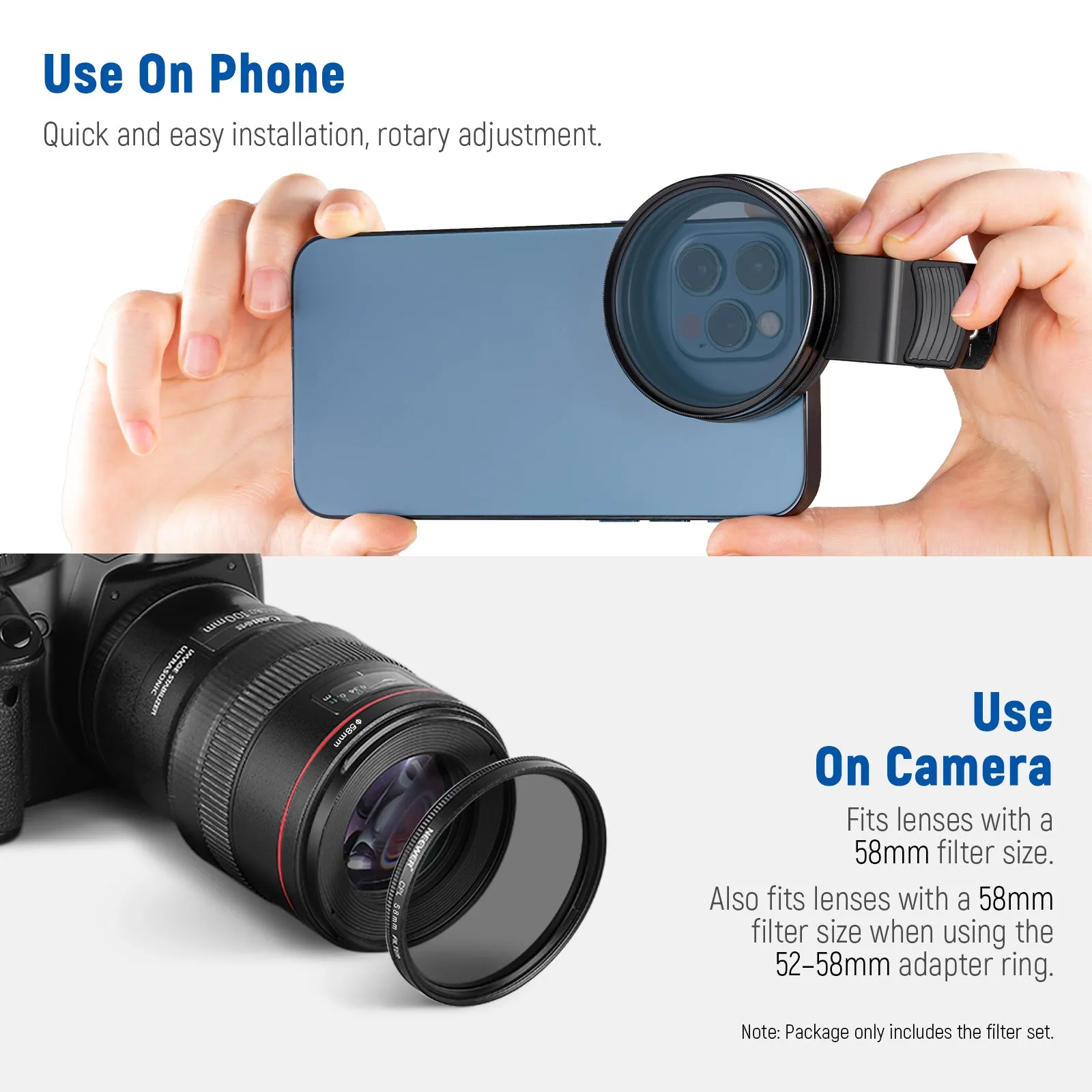 NEEWER Clip On Filters Kit for Phone & Camera