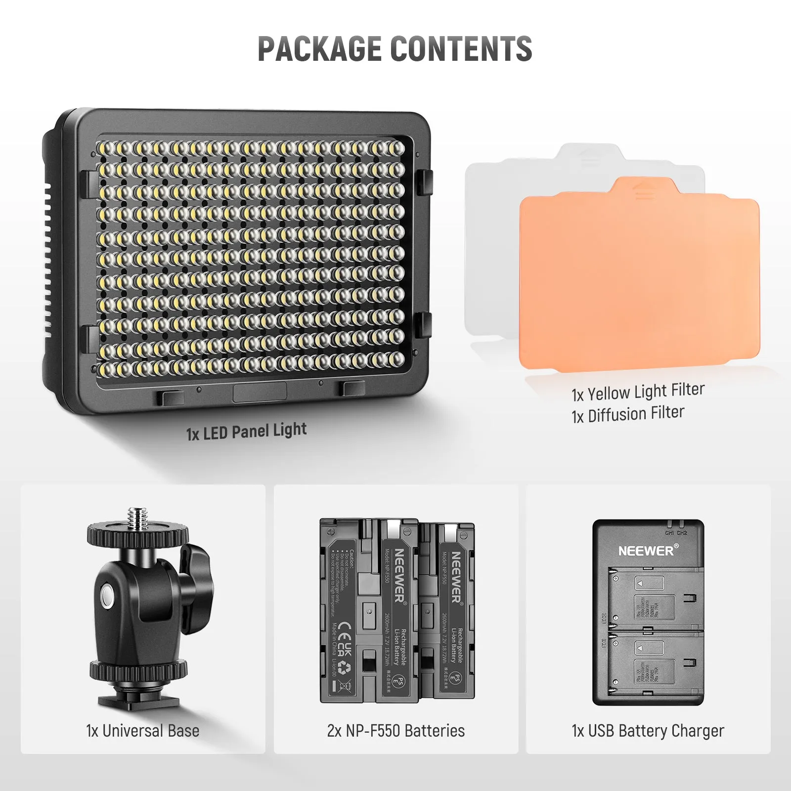 NEEWER Dimmable 176 LED Light Kit