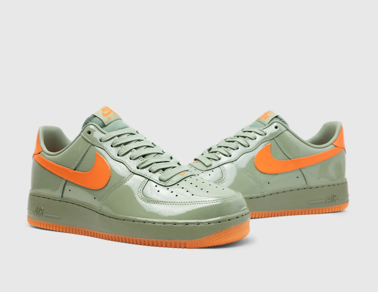 Nike Air Force 1 `07 PRM Oil Green / Safety Orange - Platinum Tint