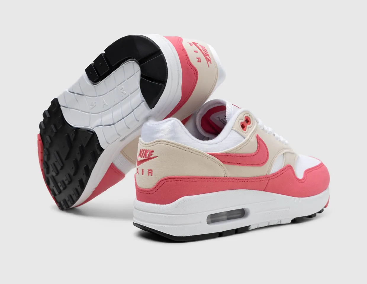 Nike Women's Air Max 1 White / Aster Pink - Light Orewood Brown