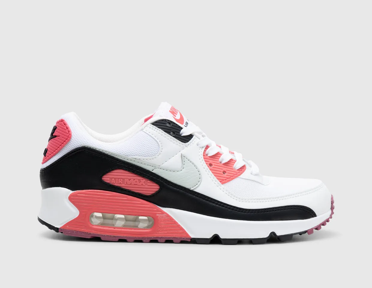 Nike Women's Air Max 90 White / Light Silver - Easter Pink