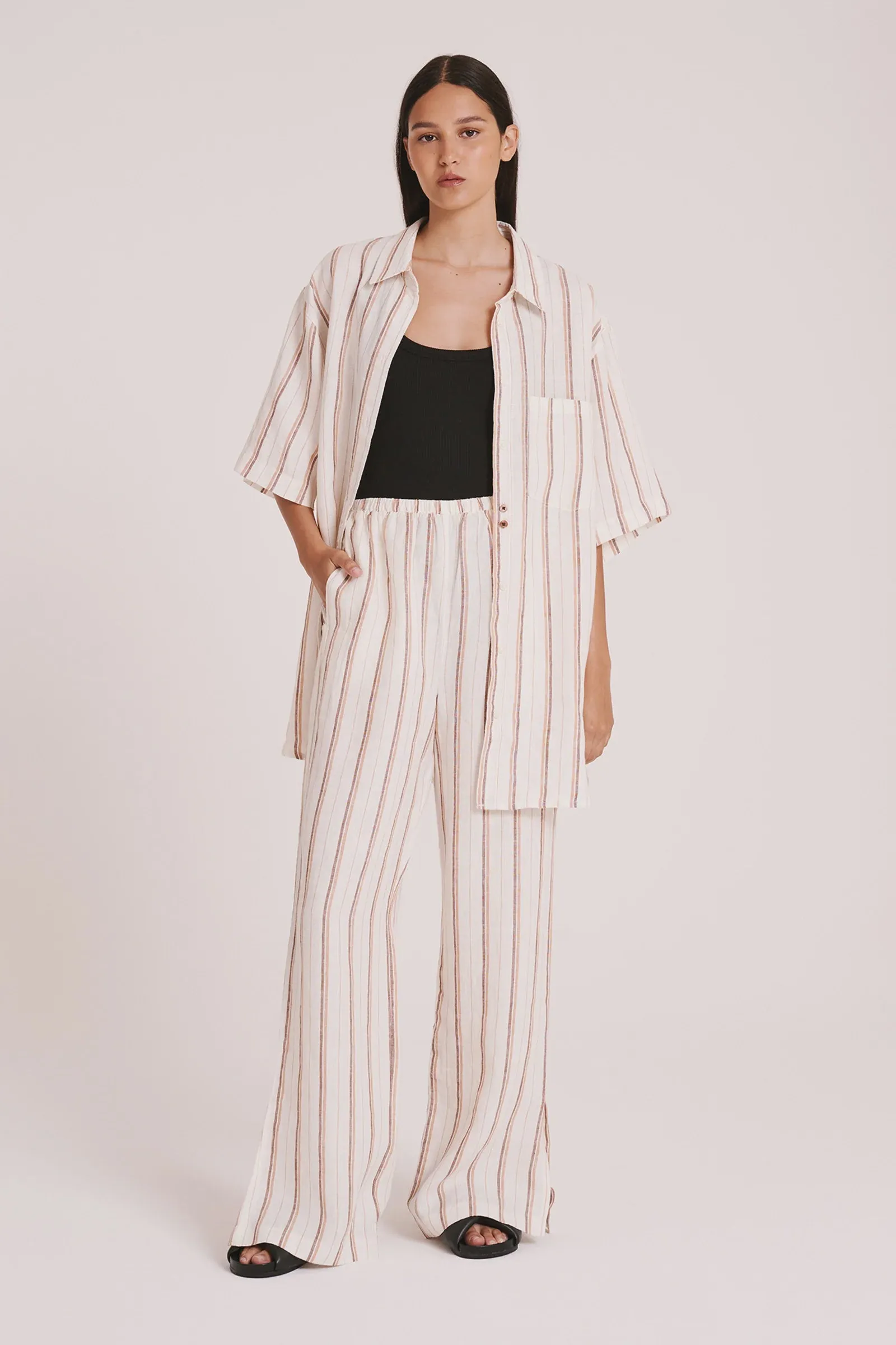 Nude Lucy | Aisha Linen Pant - Amber Stripe