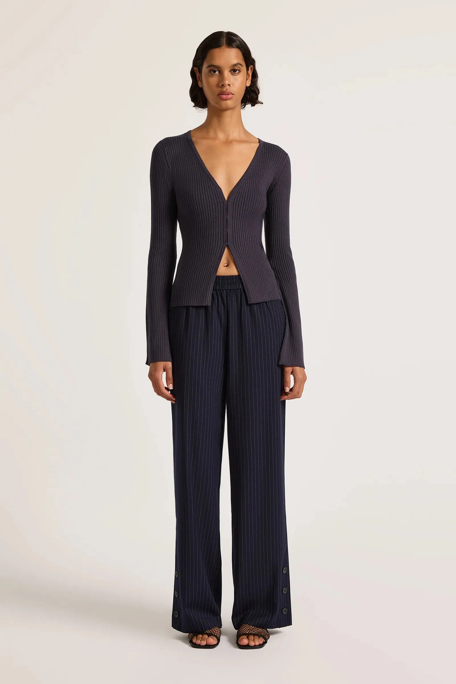 NUDE LUCY Bailey Pinstripe Pant NAVY