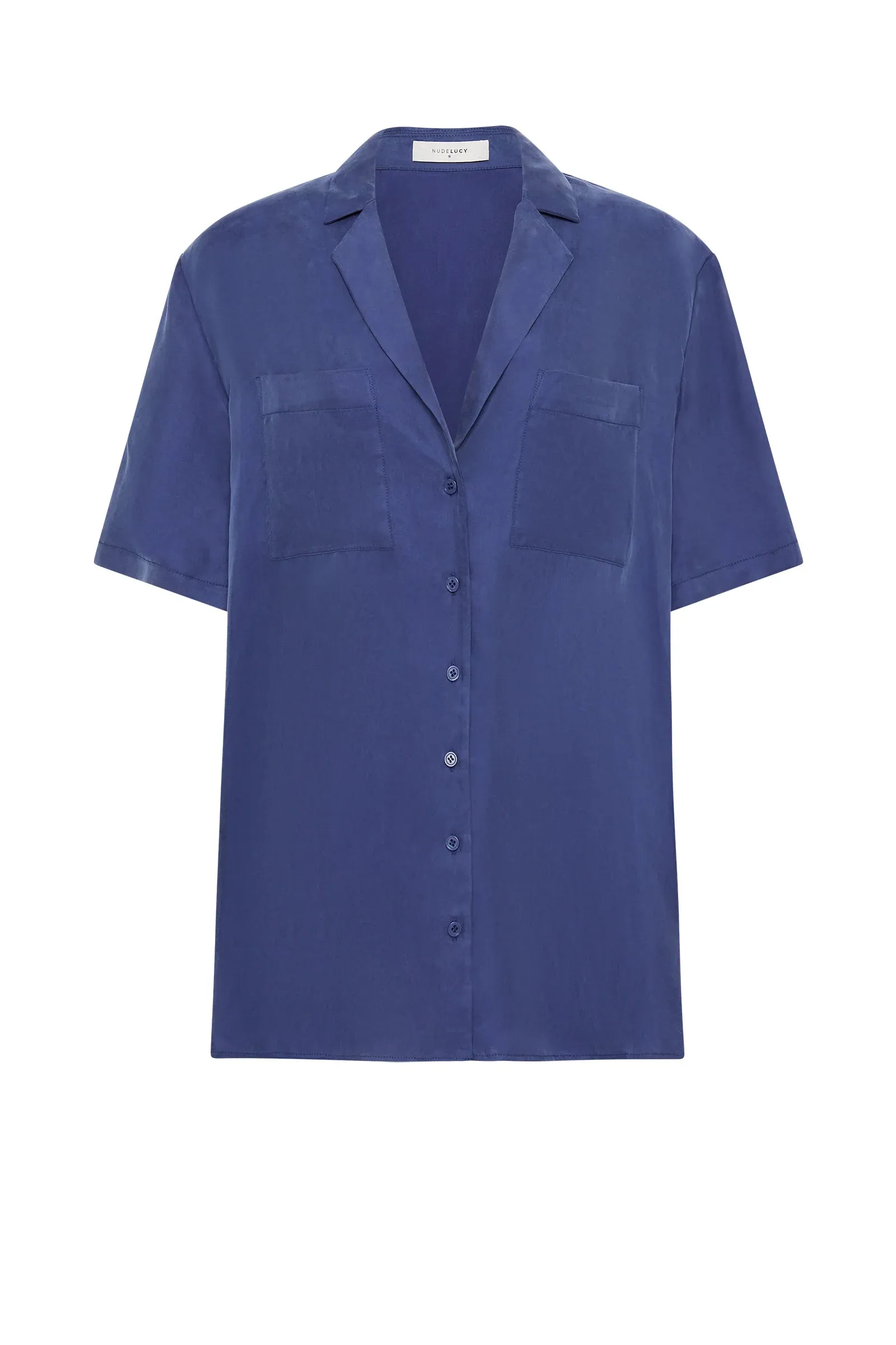 NUDE LUCY Lucia Cupro Shirt INDIGO