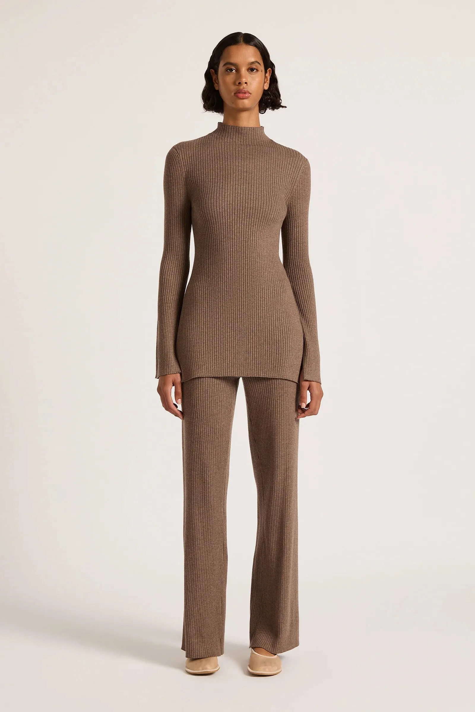 NUDE LUCY Malo Knit Pant MOCHA