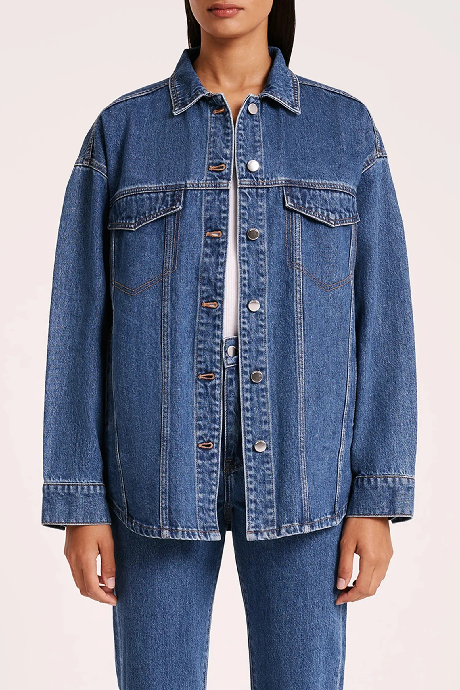 NUDE LUCY Organic Denim Jacket VINTAGE BLUE