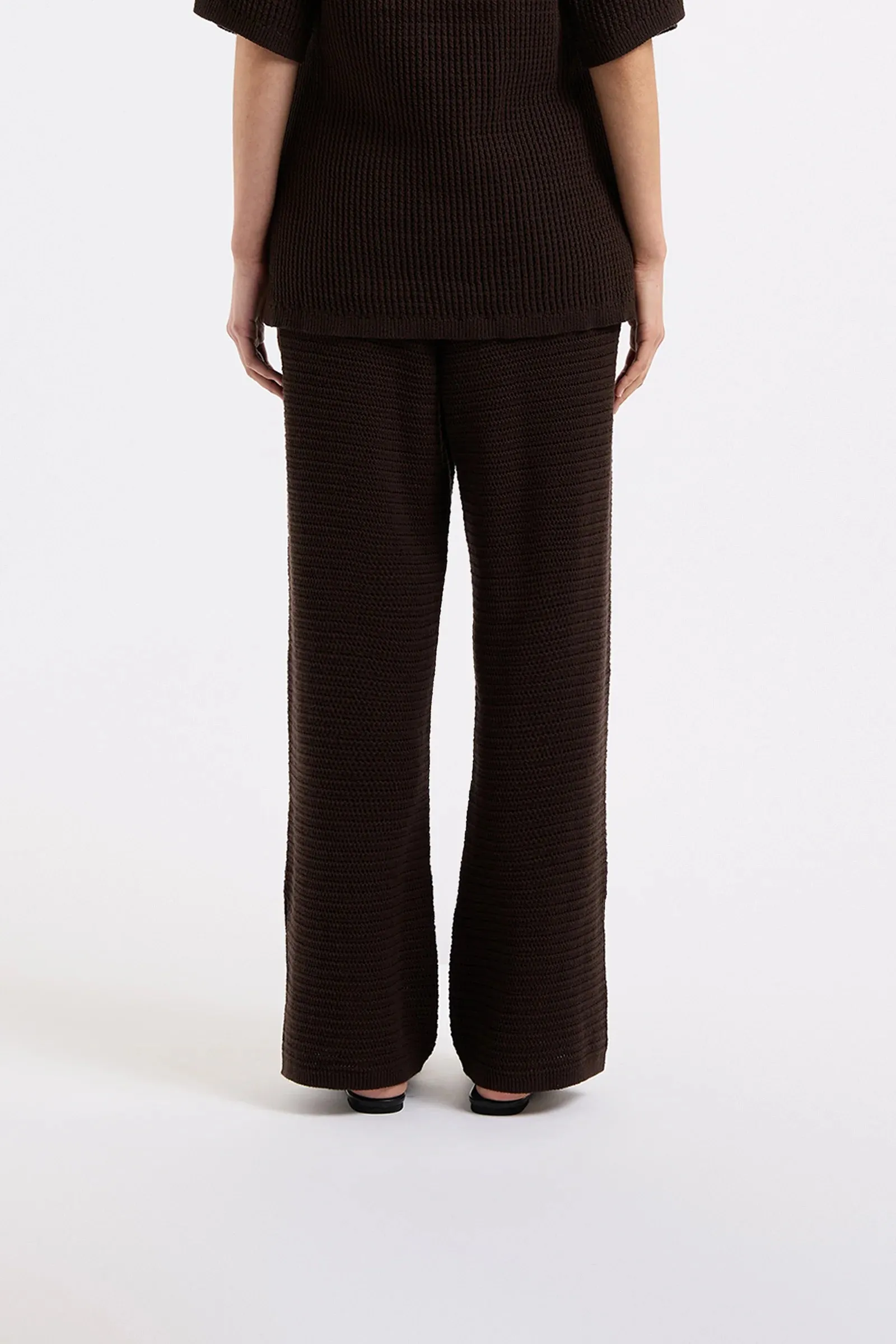 NUDE LUCY Willow Crochet Pant ESPRESSO