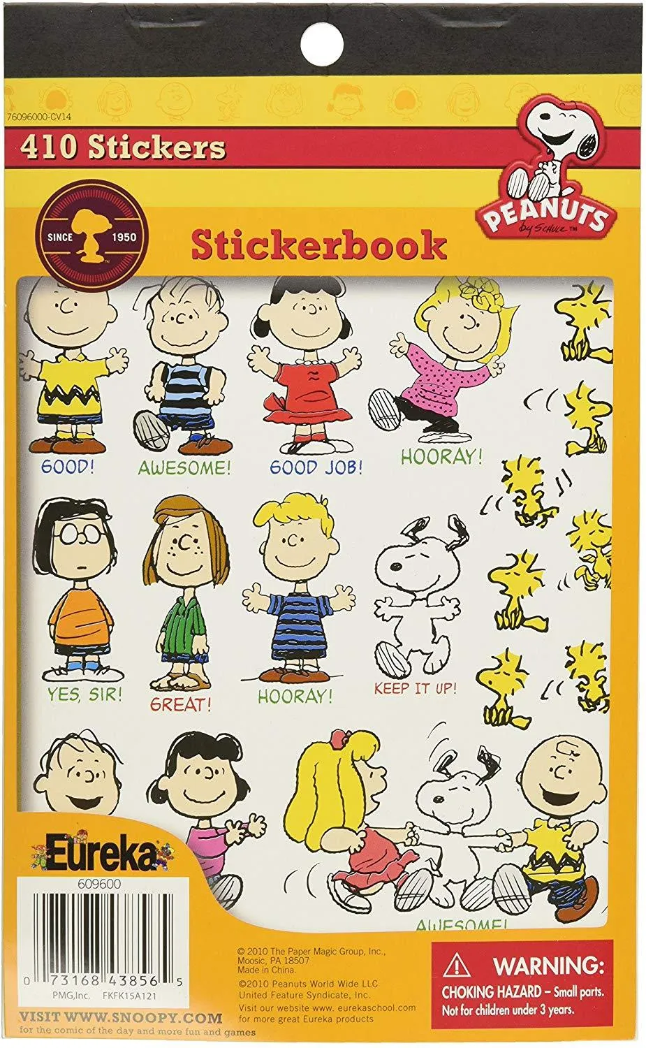 Peanuts Fun Loving Sticker Book, Playful Themes,Thanksgiving Party Gift Stickers