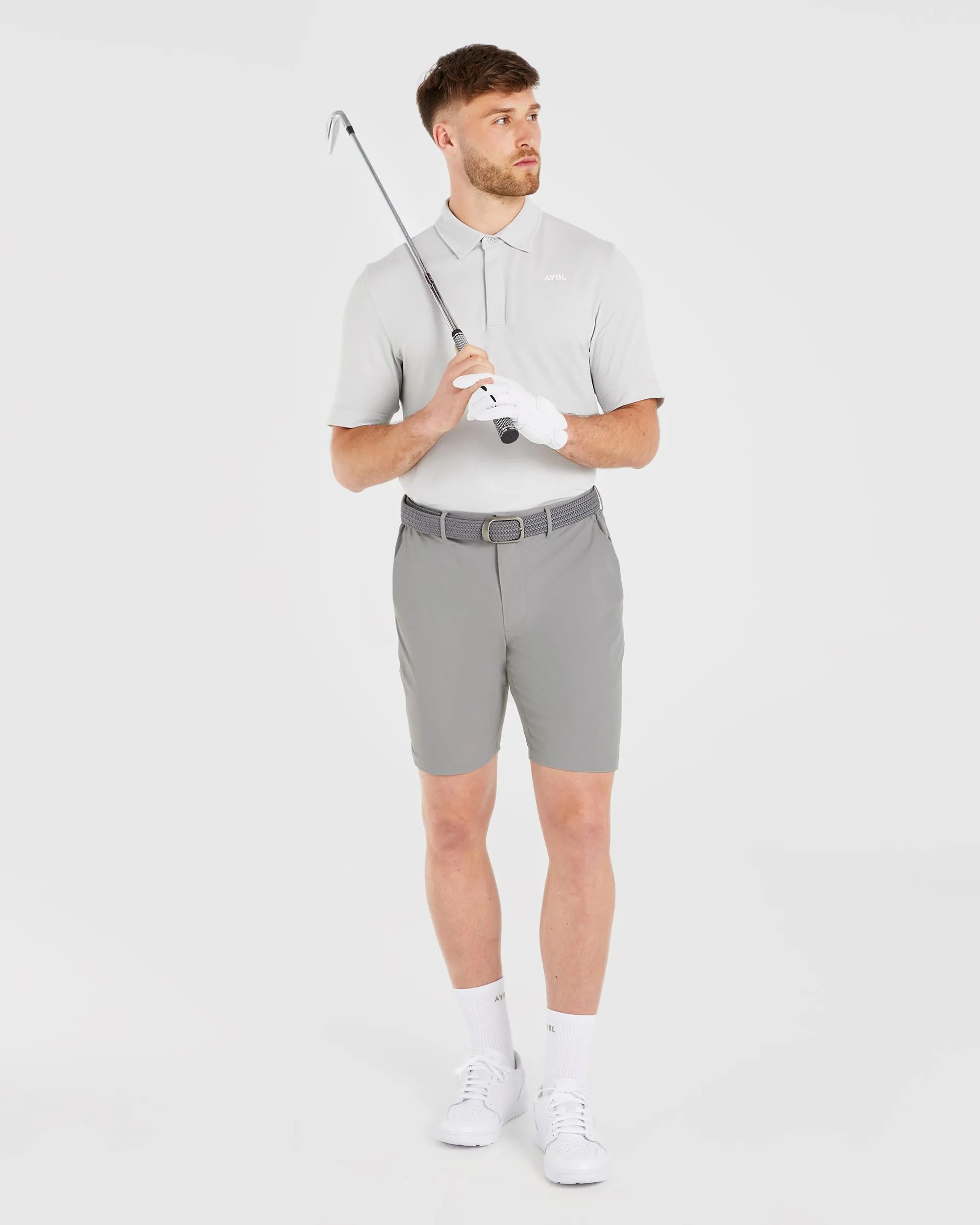 Performance Seamless Polo Shirt - Grey