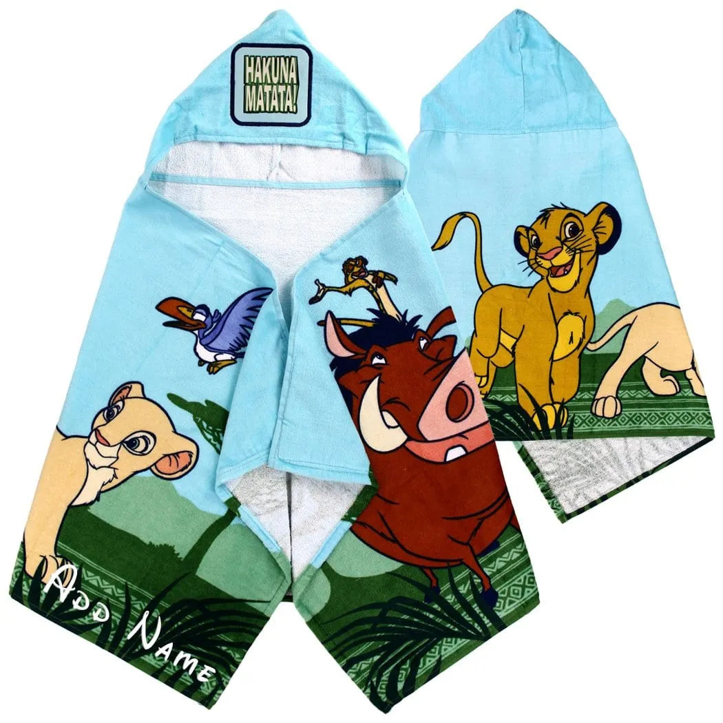 Personalized Embroidered Hooded Towel - Lion King