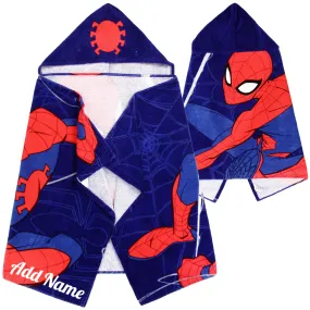 Personalized Embroidered Hooded Towel - Spider-Man