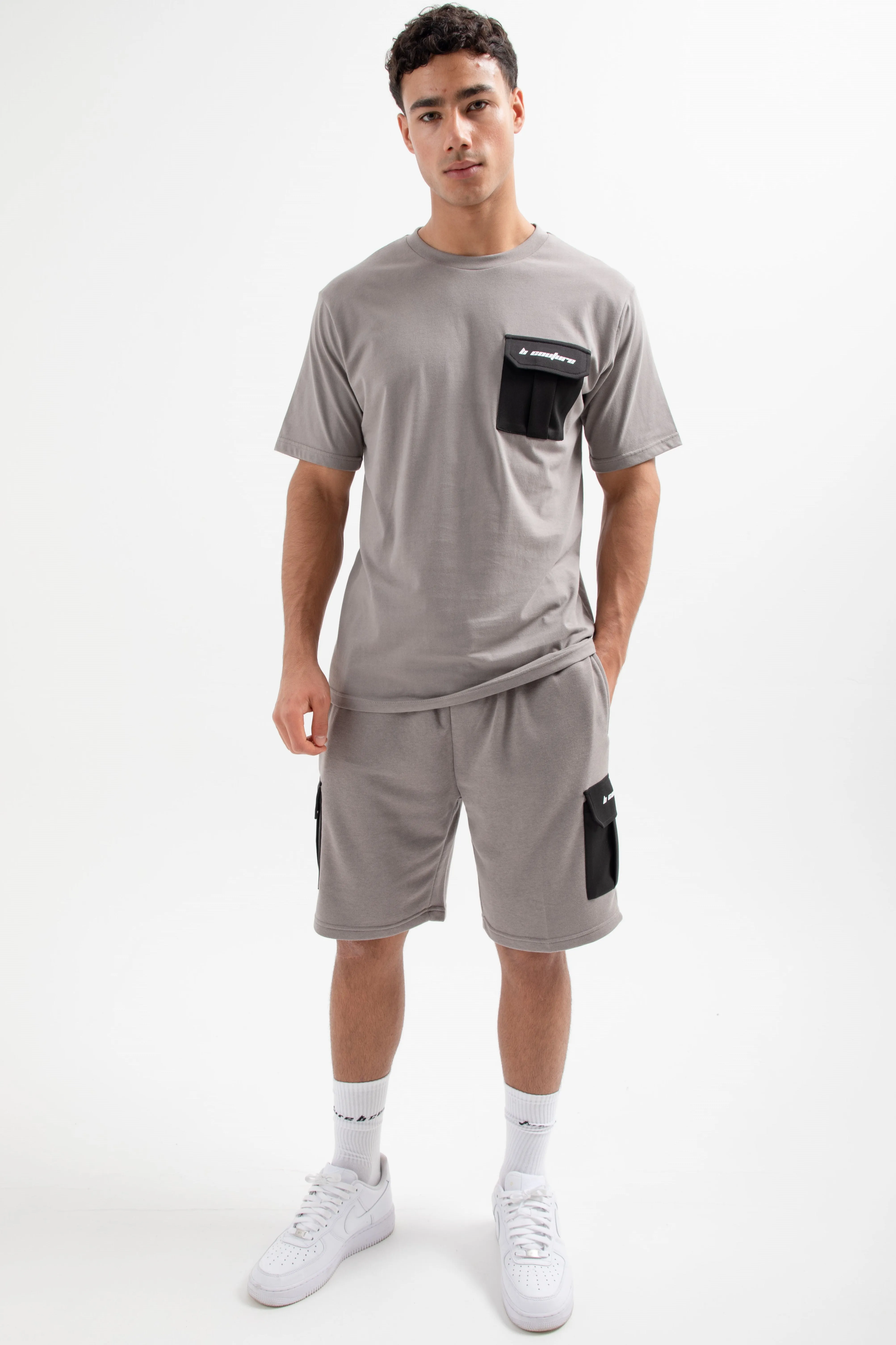 Petersham T-Shirt & Short Set - Dark Grey