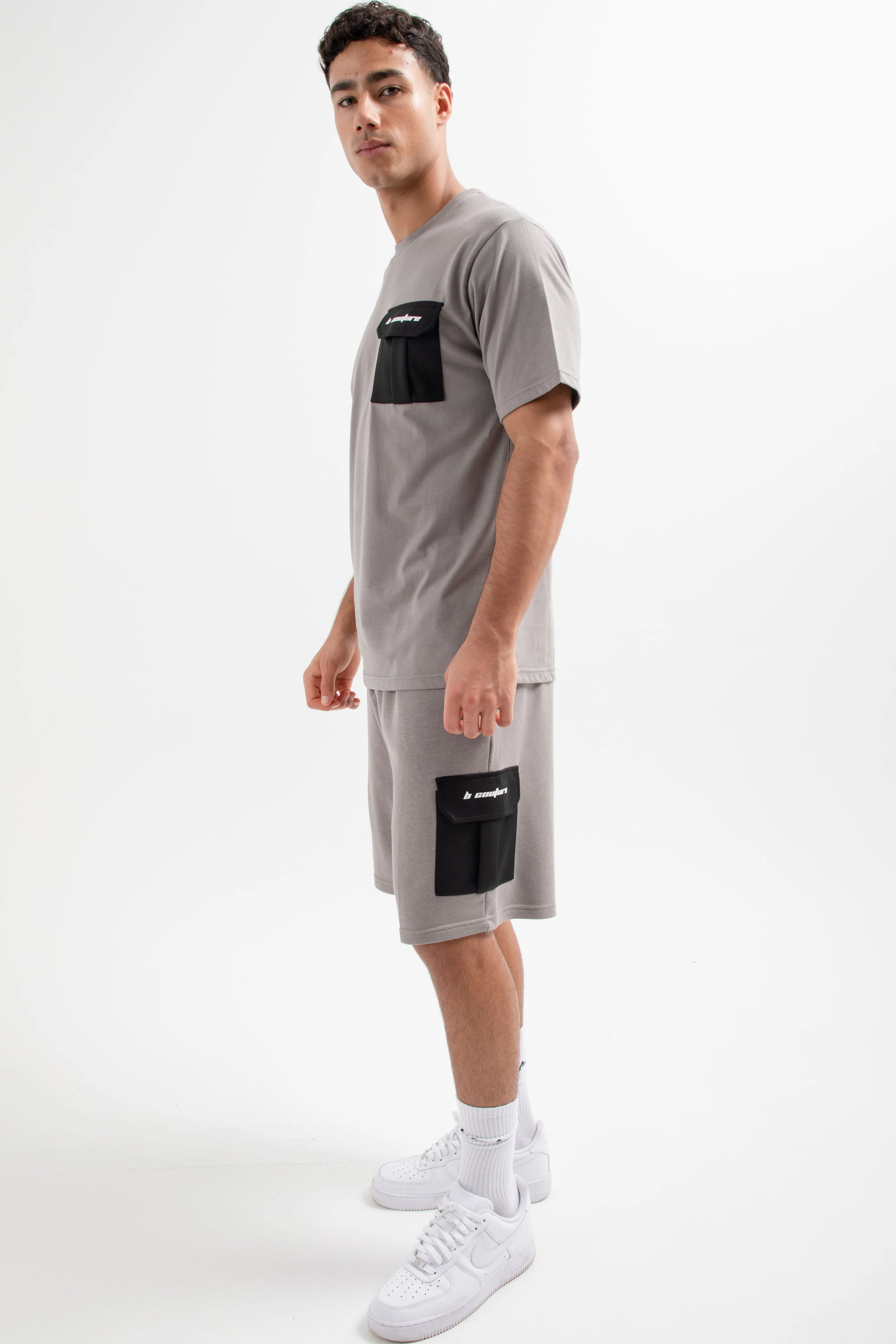 Petersham T-Shirt & Short Set - Dark Grey