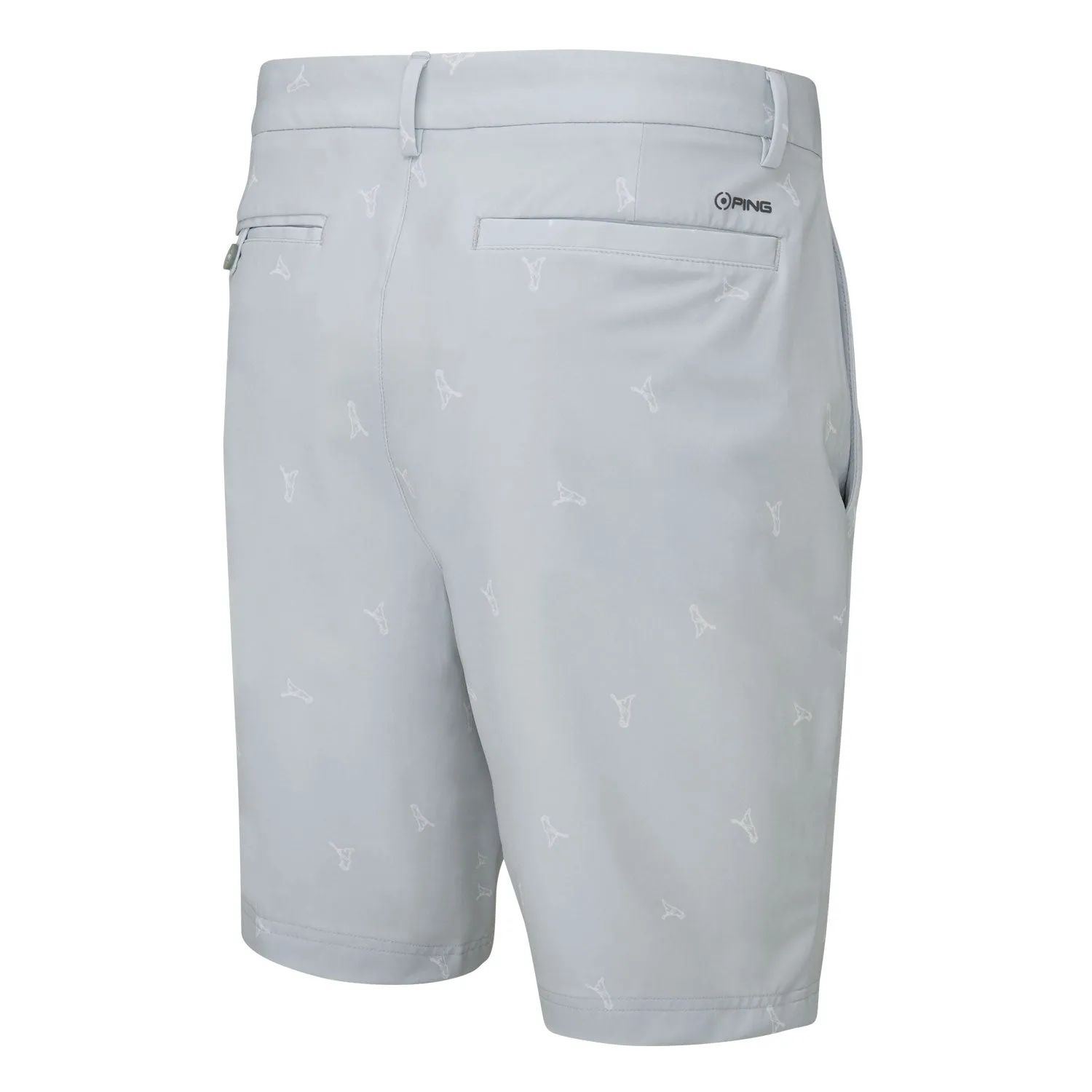 Ping Swift Mr. Ping Golf Shorts - Pearl Grey/White