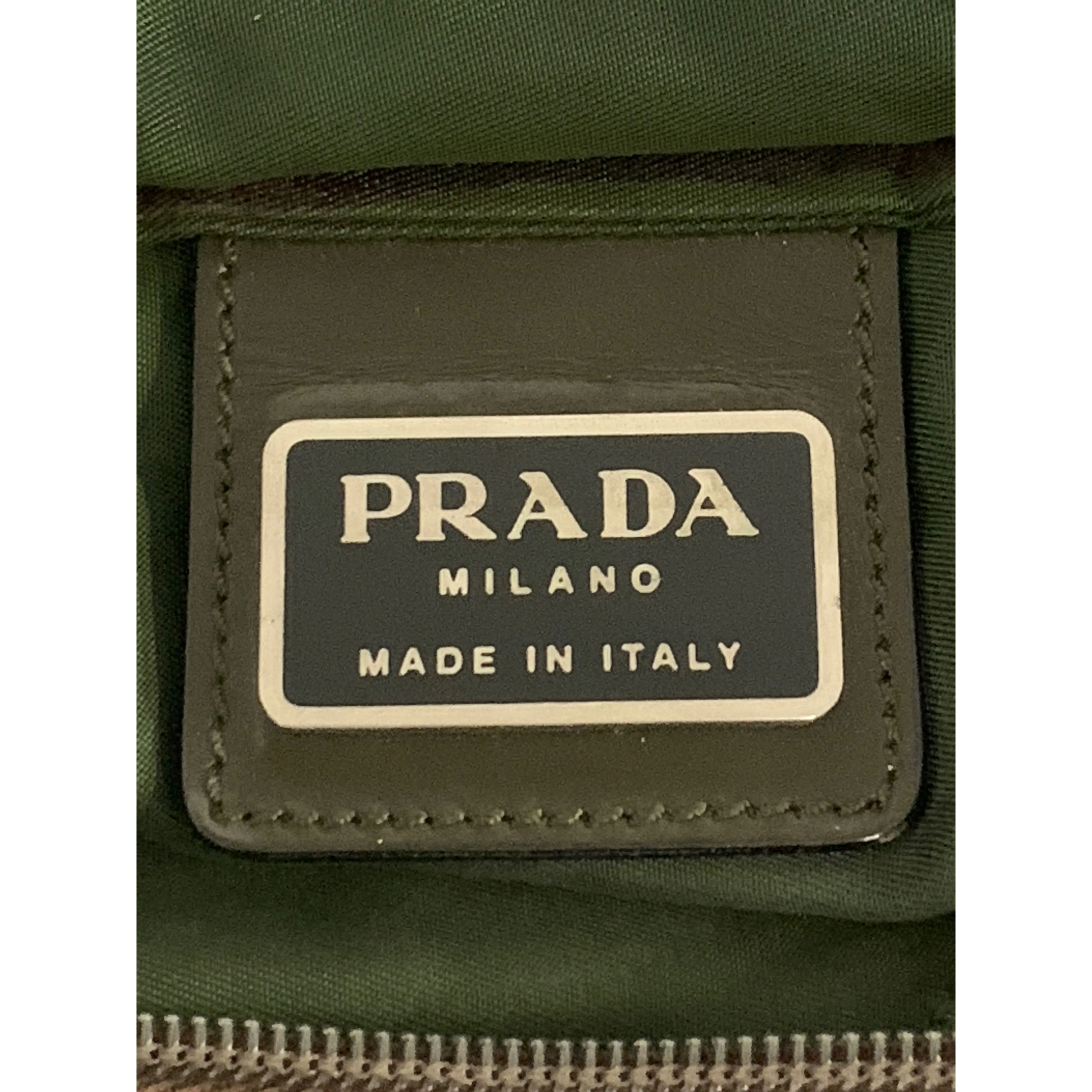 #PRADA/Cross Body Bag/GRN/Nylon/Plain