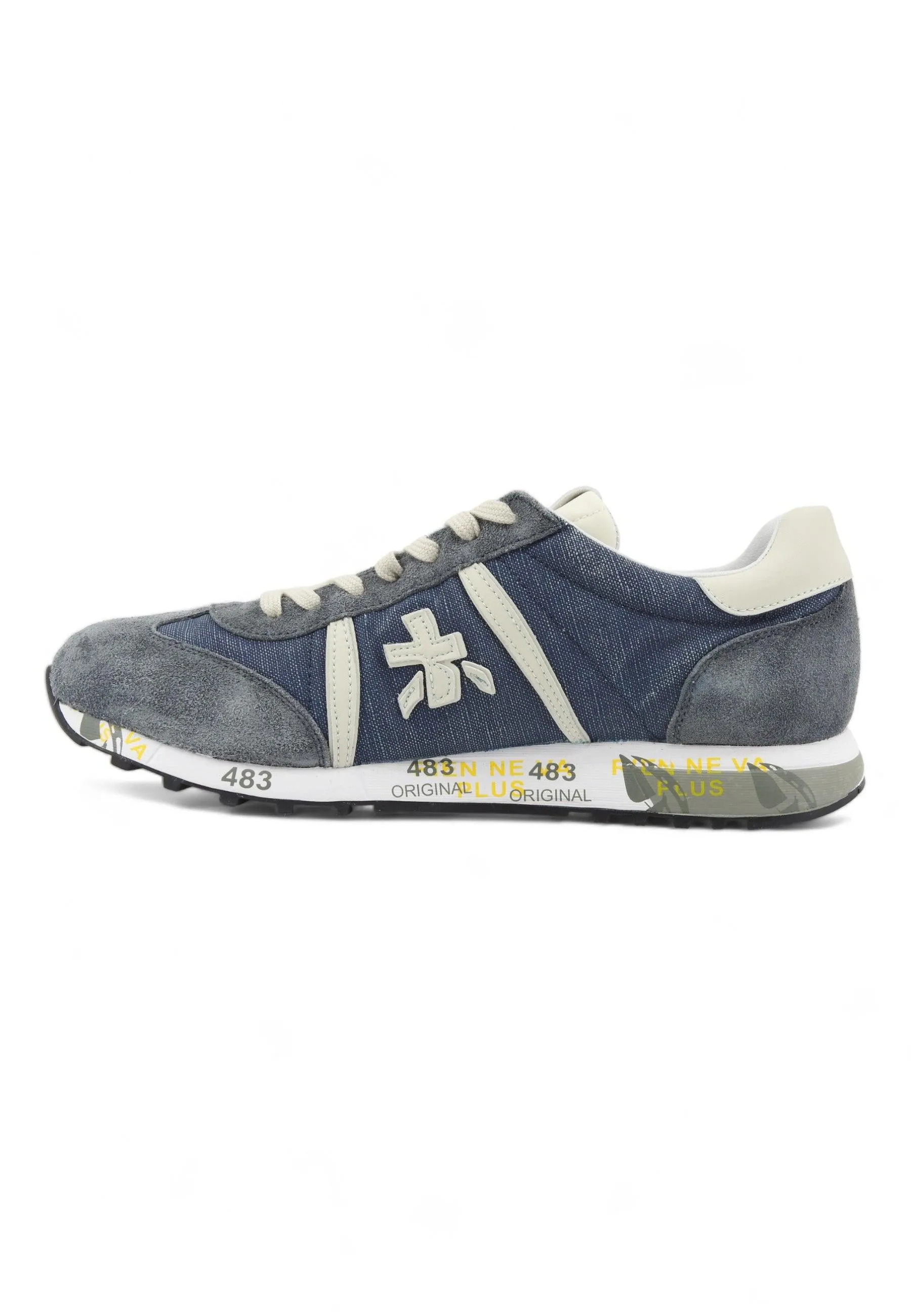 PREMIATA Sneaker Uomo Blu Denim Cream LUCY-6620