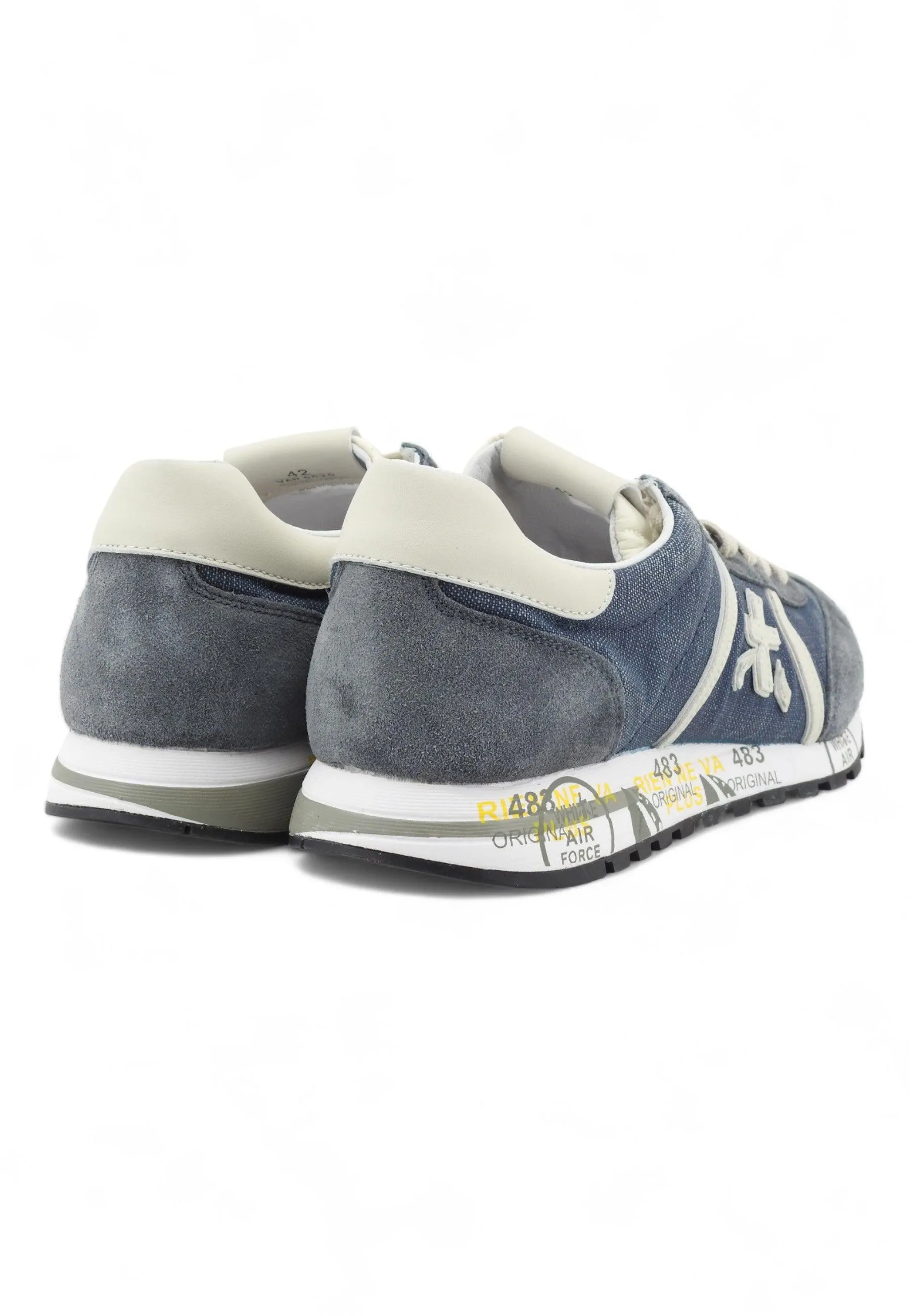 PREMIATA Sneaker Uomo Blu Denim Cream LUCY-6620