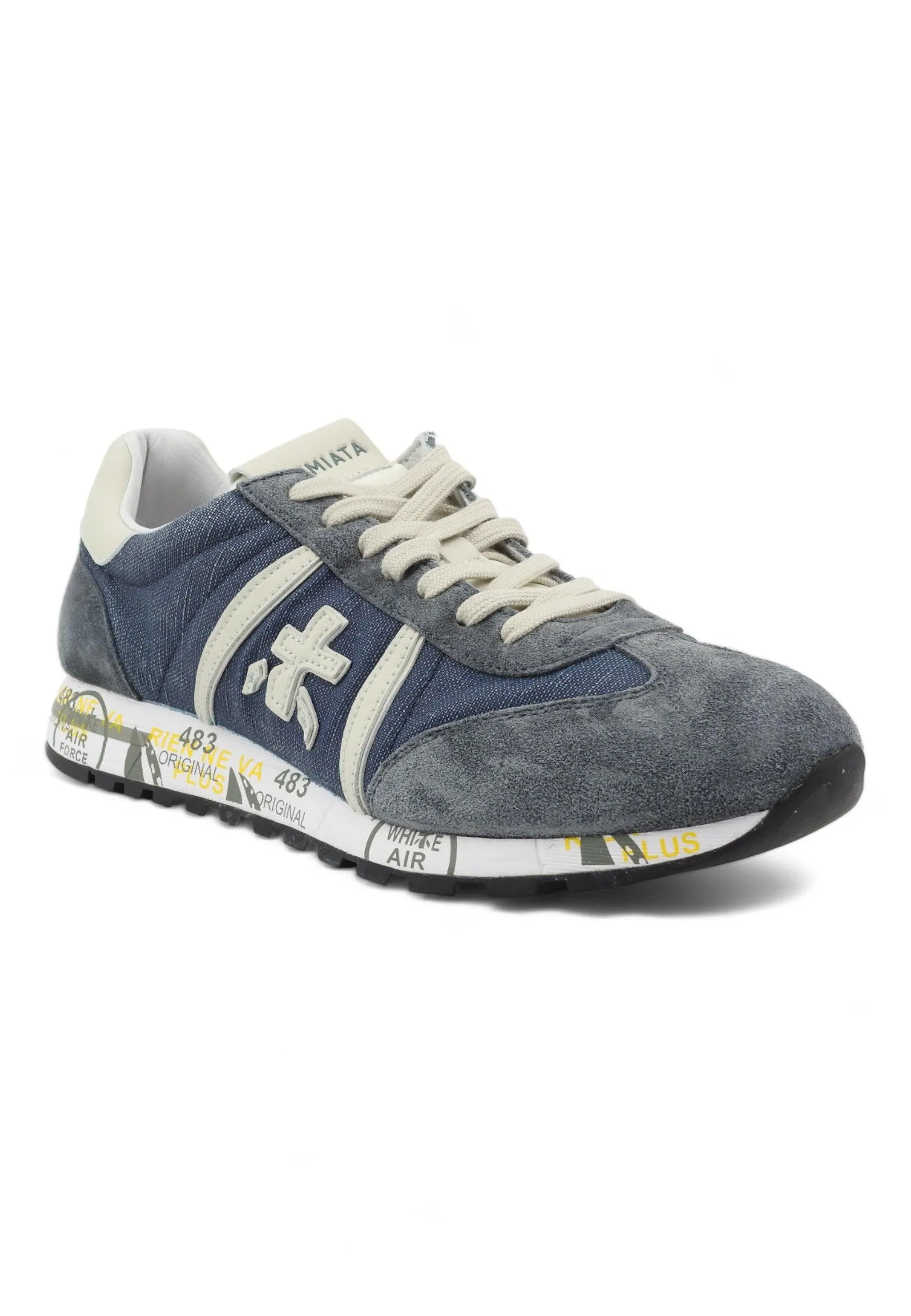 PREMIATA Sneaker Uomo Blu Denim Cream LUCY-6620