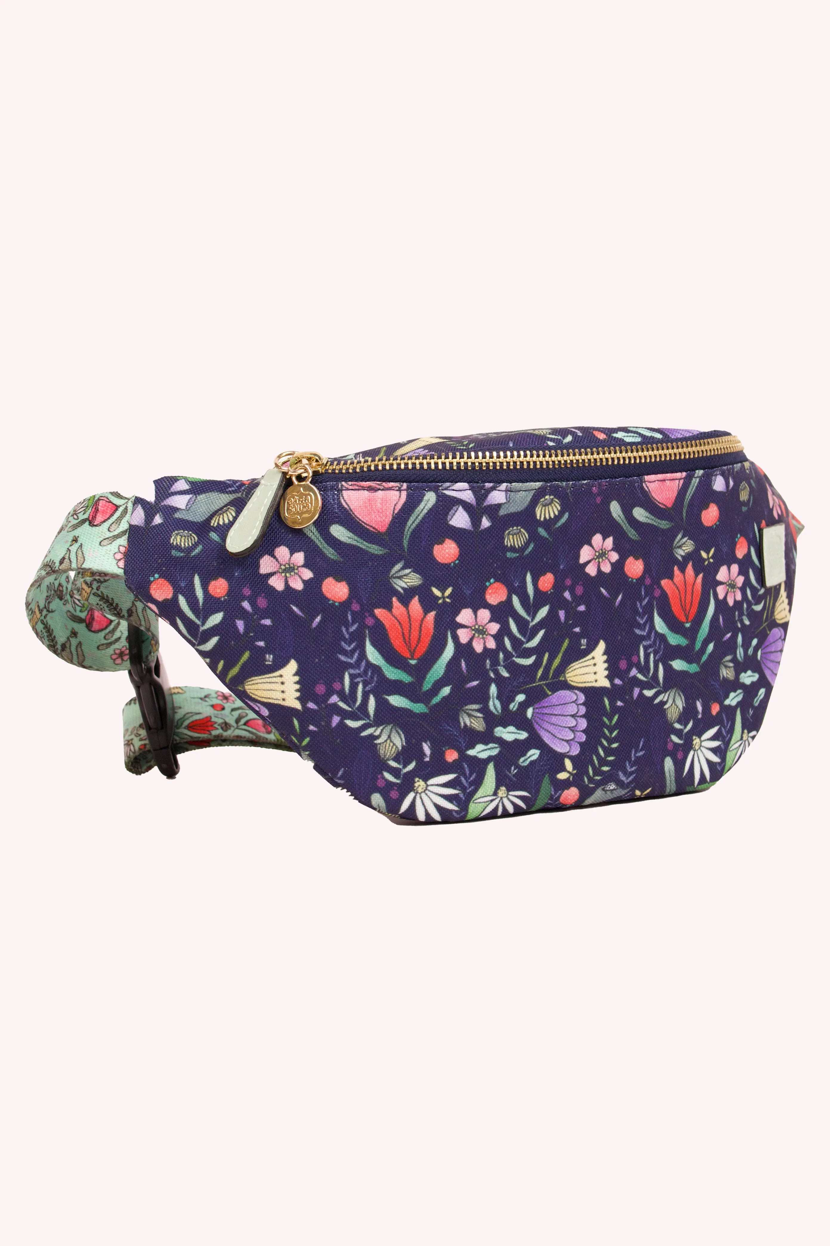 Purple Floral Fanny Pack