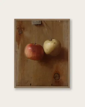 "Two Hanging Apples" Art Print