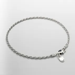 Rope Bracelet (Silver) 2mm