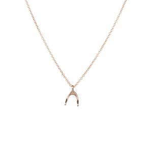 Rose Gold Wishbone Necklace