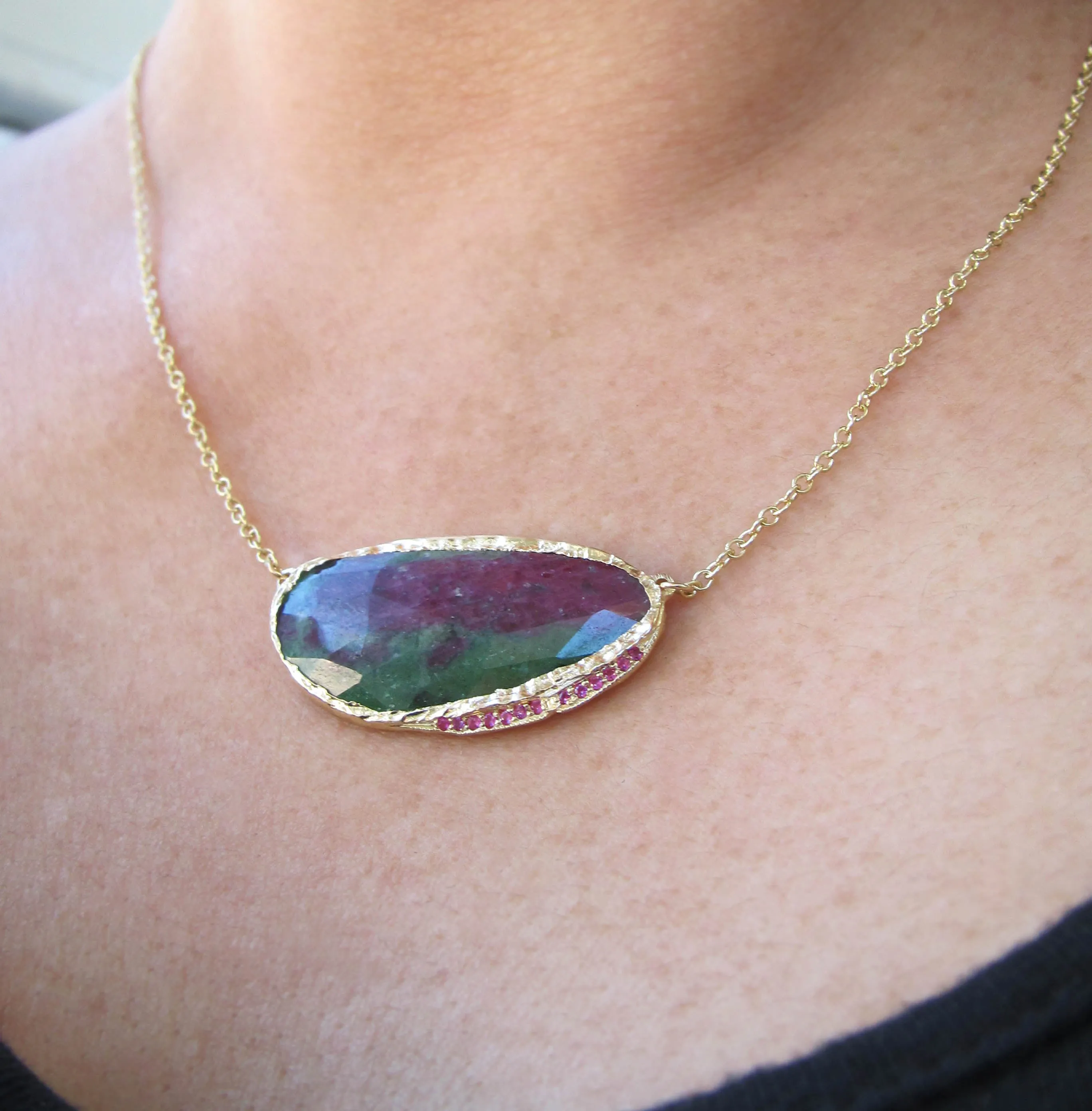 Ruby Zoisite Hidden Cove Necklace