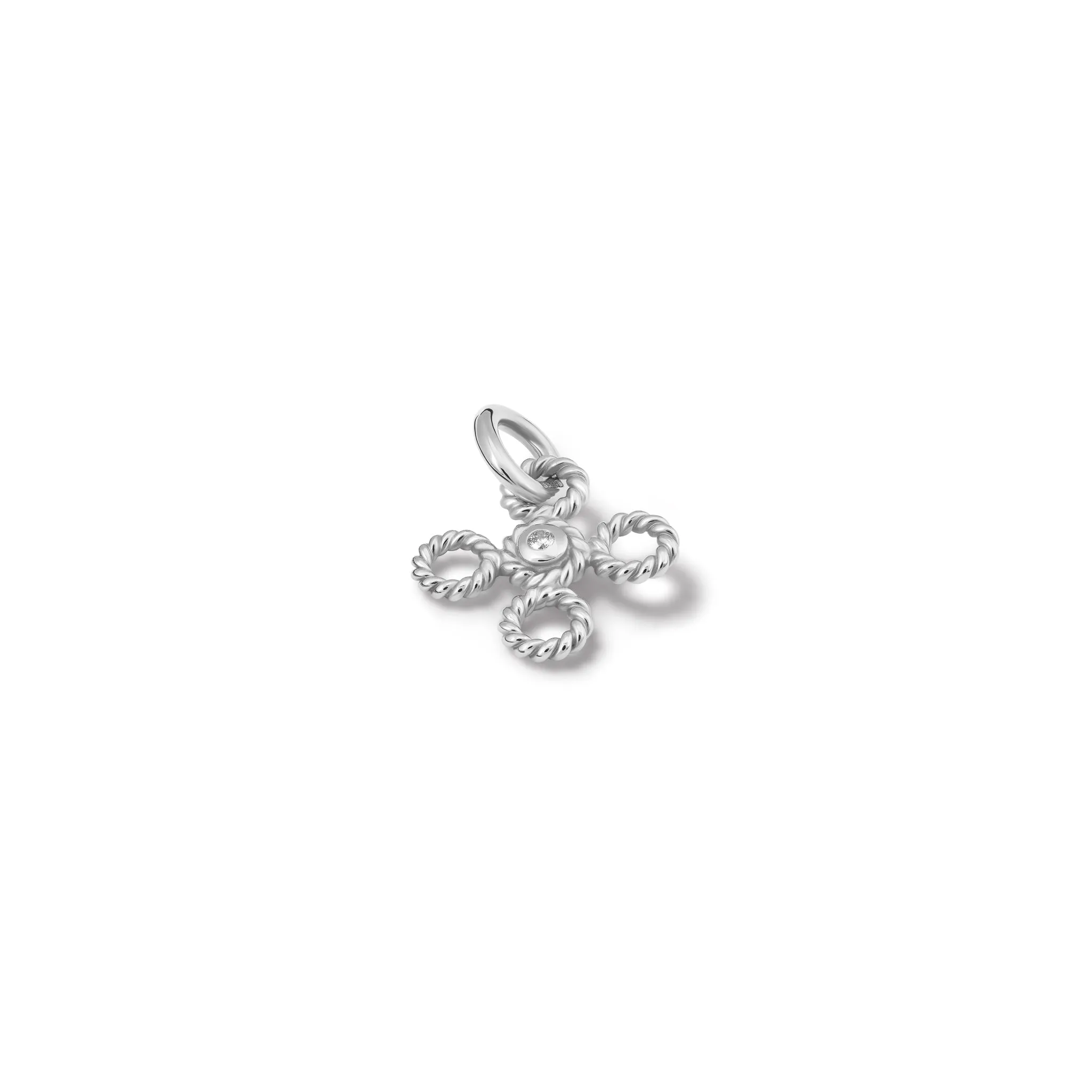 Salvavida Necklace Pendant White Gold - Diamond