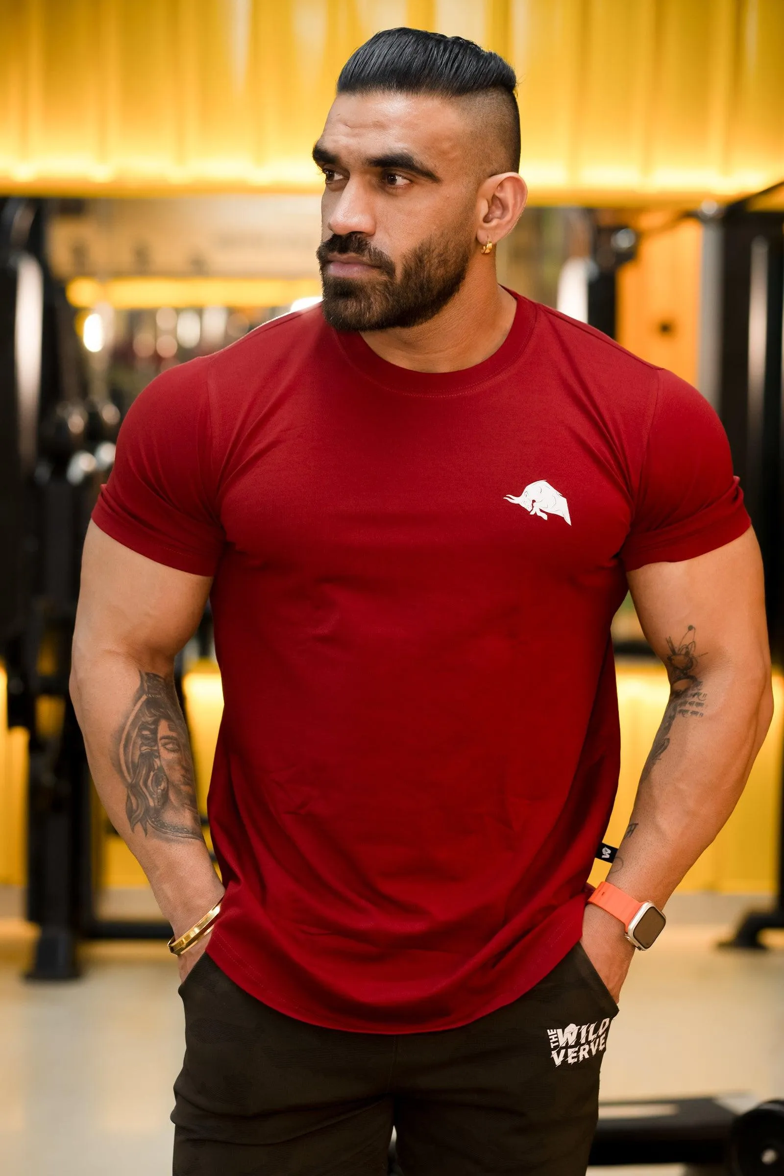 Signature Bull Athletic T-shirt (Wine)