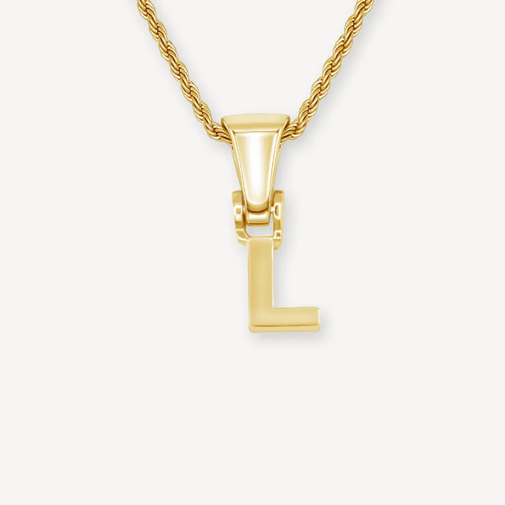 Single Gold Block Letter