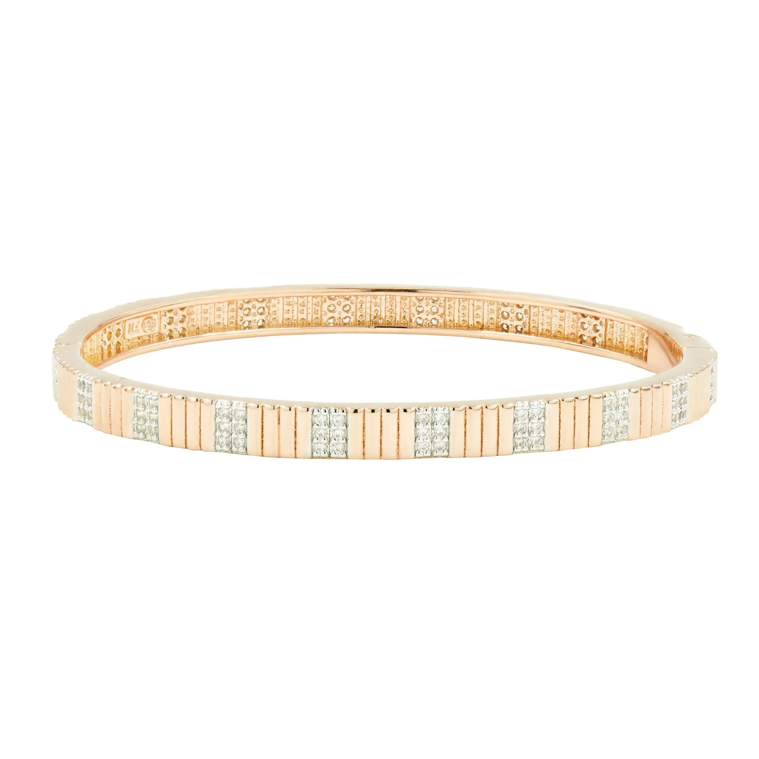 Sleek Pavé Hinge Bangle