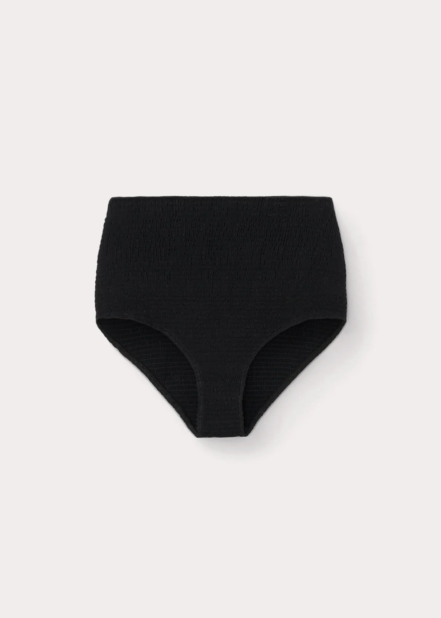 Smocked bikini bottoms black