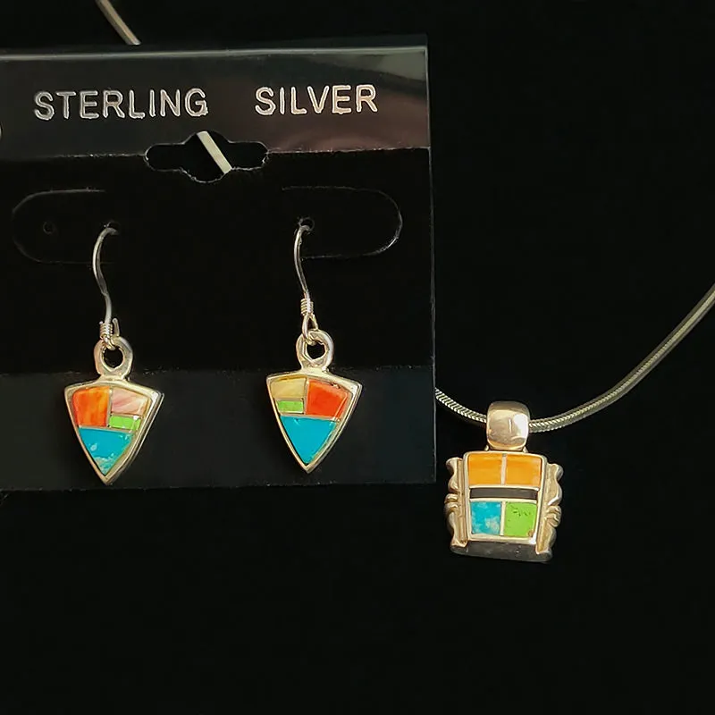 Spiney Oyster, Turquoise, & Sterling Silver Earrings