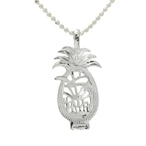 Sterling Silver HAWAII Pineapple Pendant (Chain Sold Separately)