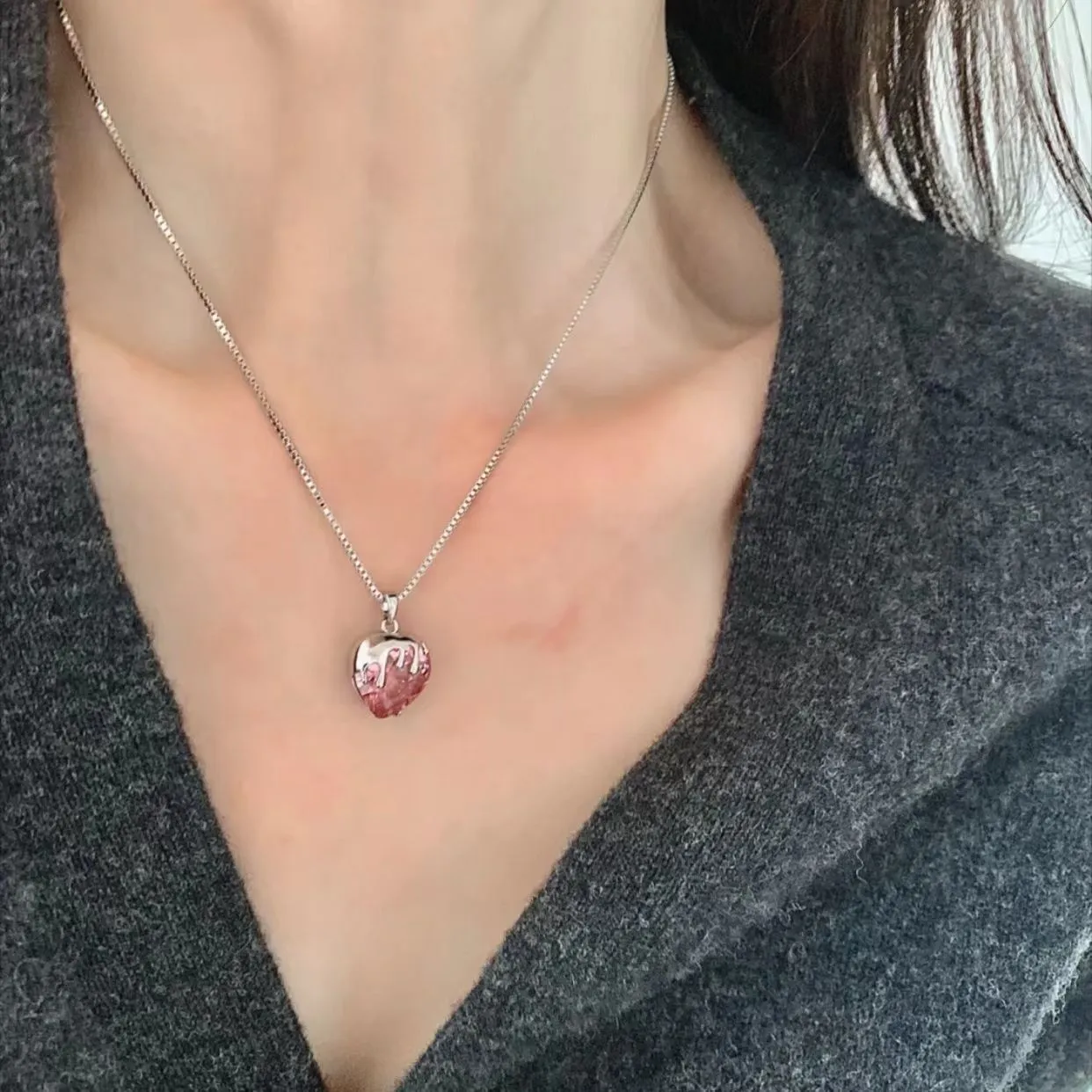 Strawberry Sweetheart Necklace