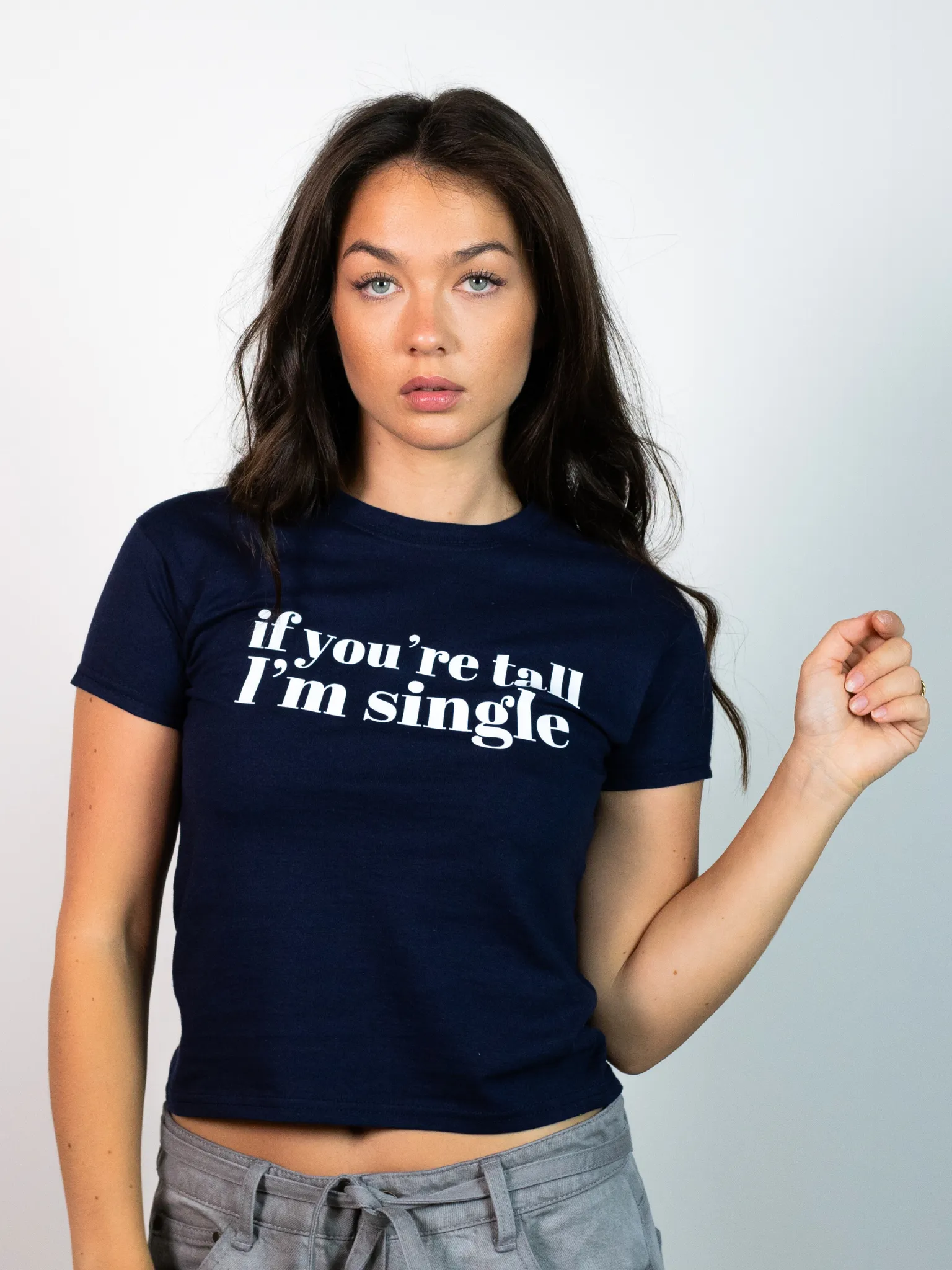 TALL/SINGLE, BABY TEE - NAVY