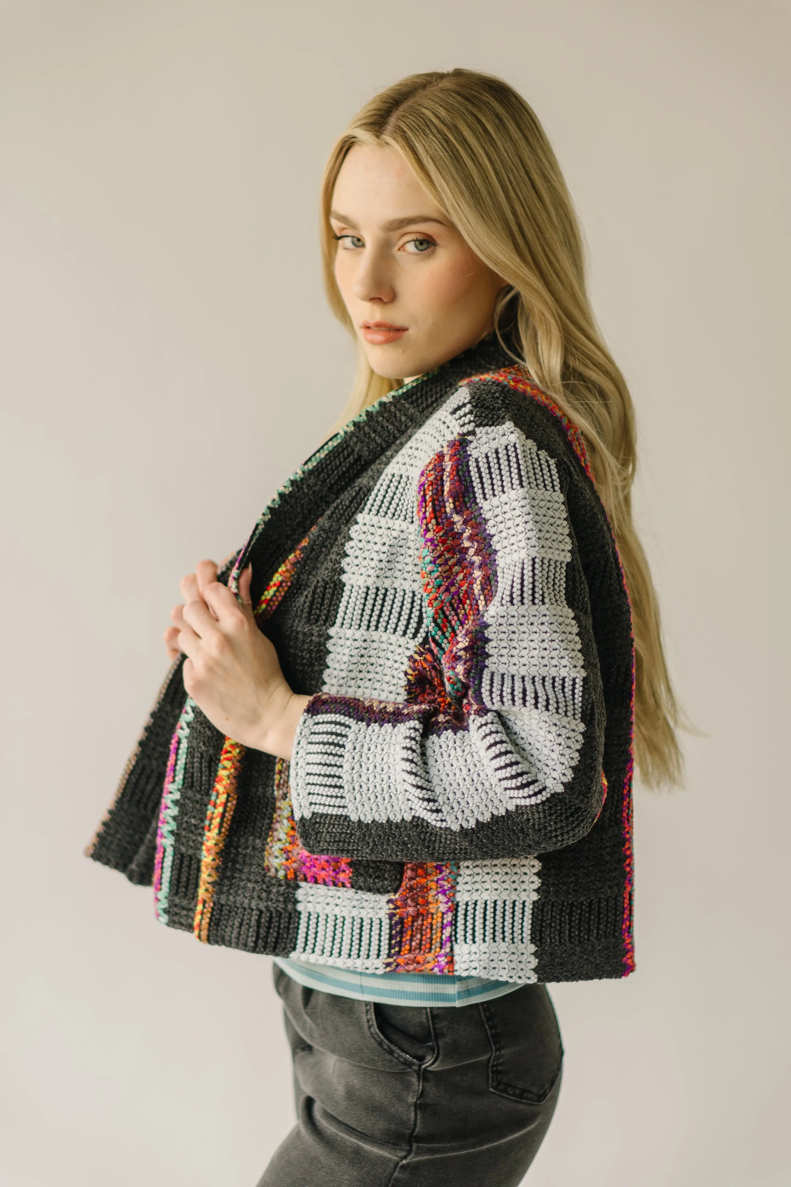 The Pelandra Tweed Jacket in Grey Multi