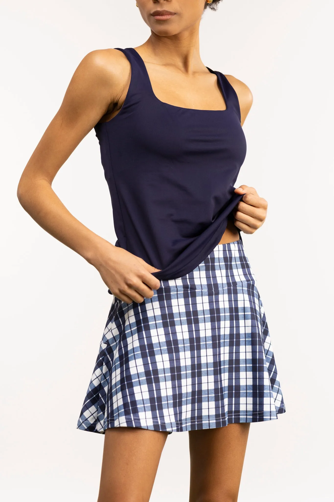 The Reese Skort - Mariners Plaid